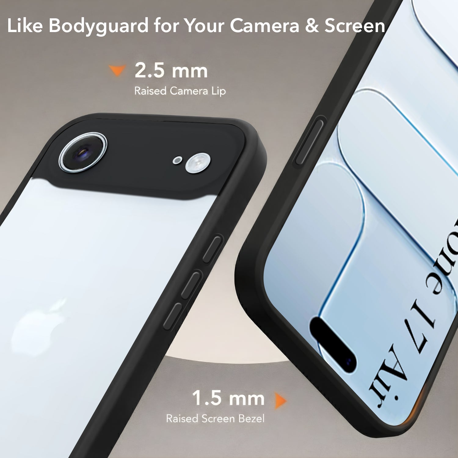 For Apple iPhone 17 Air Back Cover Case (Built-in Stand | Lifetime Anti Yellow | Kickstand Shockproof | Camera Protection | MagSafe Compatible)
