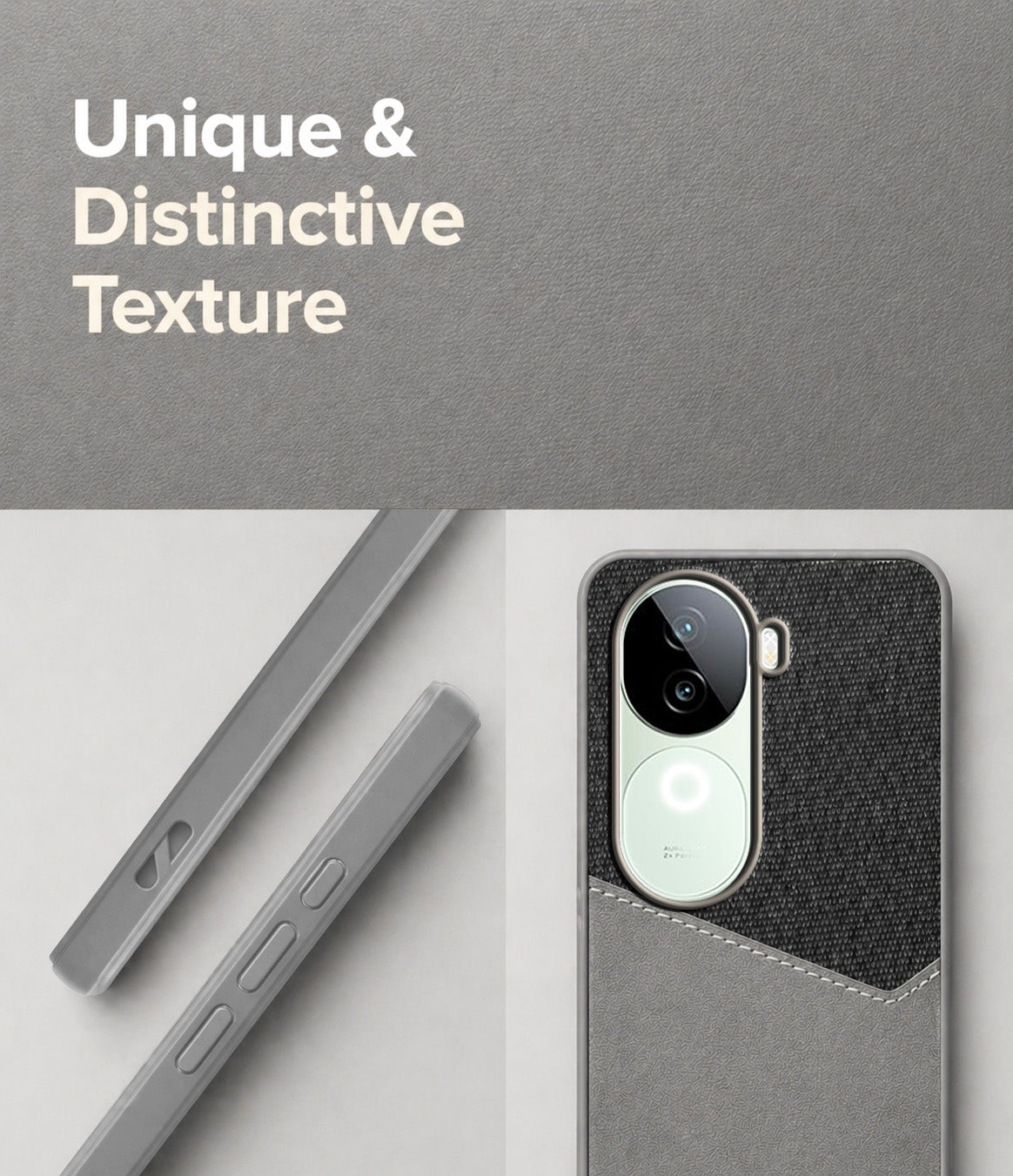 For Vivo iQOO Z9s Back Cover Case (Dual PU Leather Stitch | Professional Minimalist | Soft and Flexible)