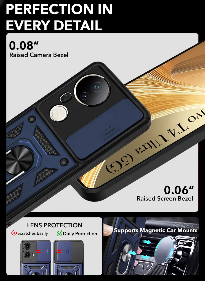 For Vivo T4 Ultra Back Cover Case (Hybrid Dual Armor Polycarbonate)