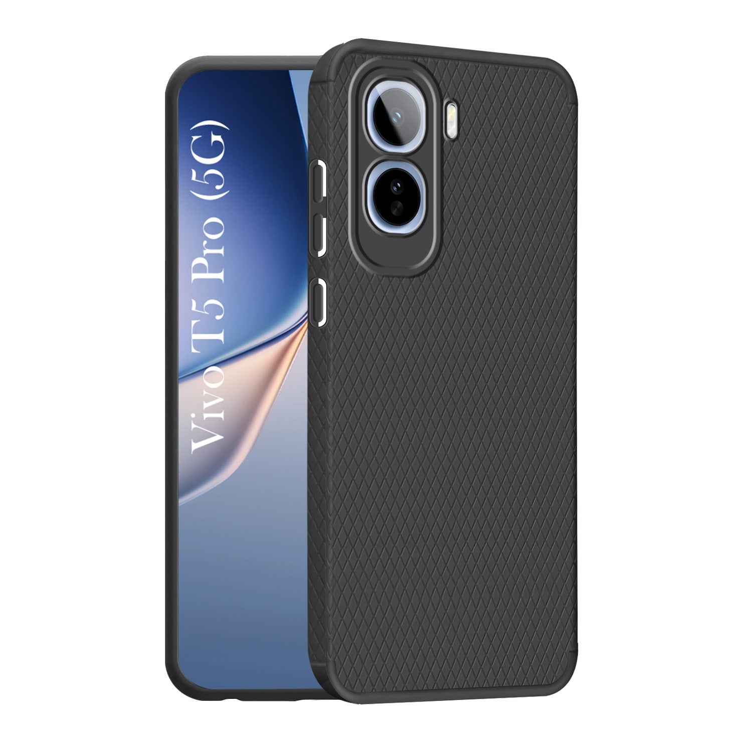 For Vivo T5 Pro 5G Back Cover Case Liquid Silicone (Camera Protection | Side Grip Texture | Soft and Flexible)