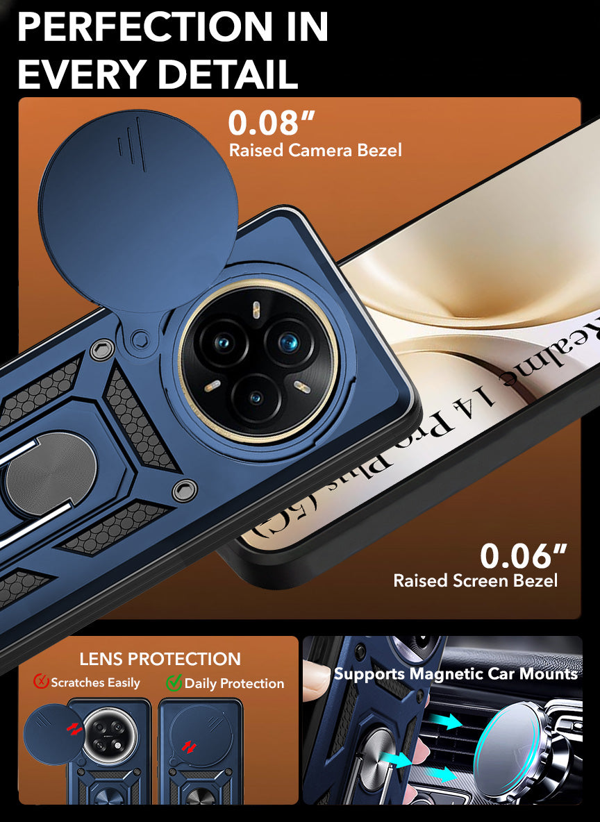 For Realme 14 Pro Plus 5G Back Cover Case (Hybrid Dual Armor Polycarbonate)