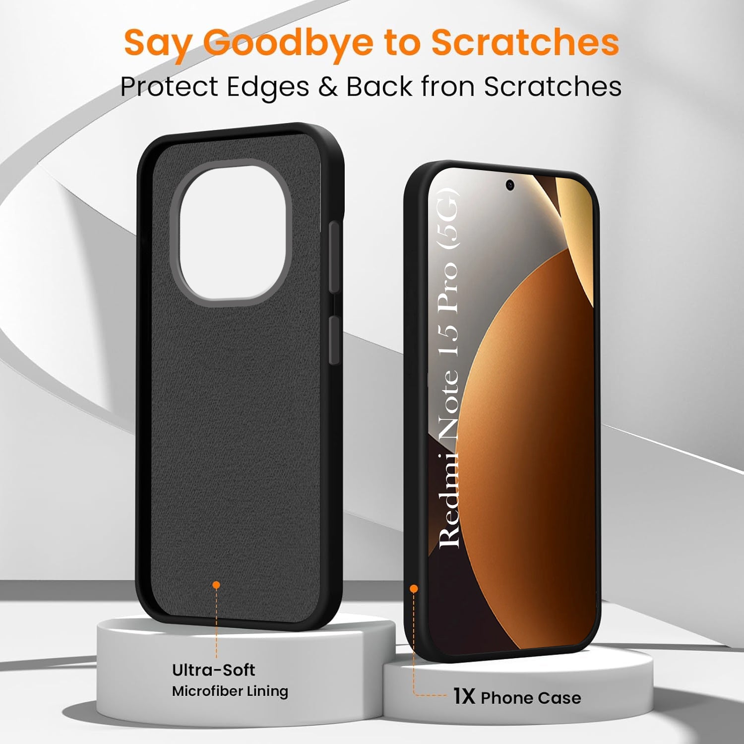 For Xiaomi Redmi Note 15 Pro 5G Back Cover Case Rubberised (Textured Grip Design | Micro-Fiber Cloth Inside | Slim and Light Weight | SoFt Touch and Feel)