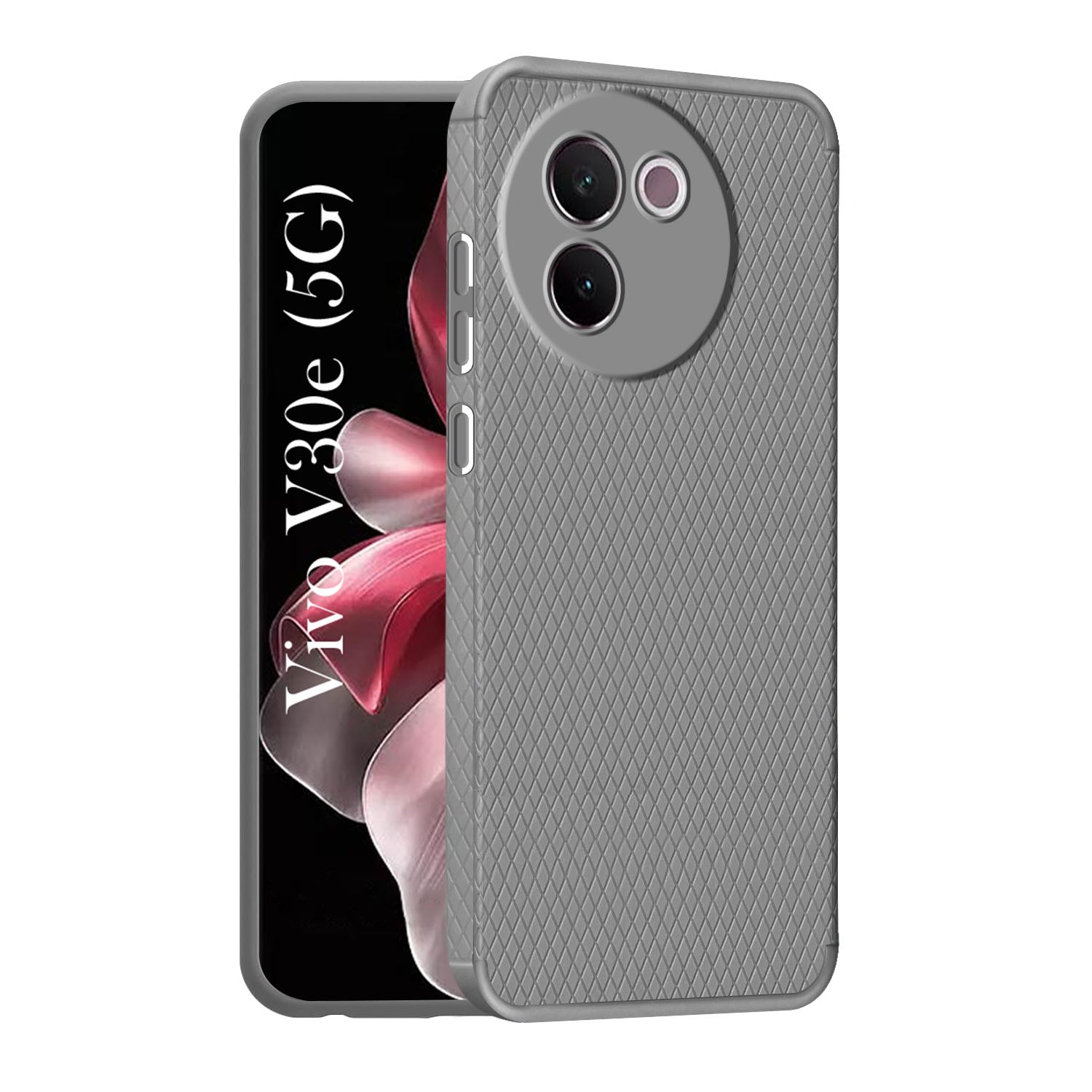 For Vivo V30e 5G Back Cover Case (Liquid Silicone | Side Grip | Camera Protection