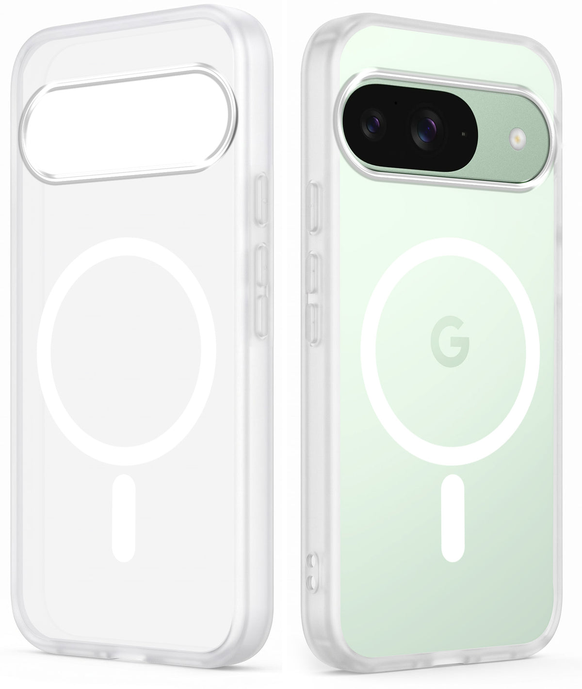 For Google Pixel 9 Matte Finish Back Case Cover (MagSafe Compatible | Translucent Soft Touch | Slim and Unbreakable)