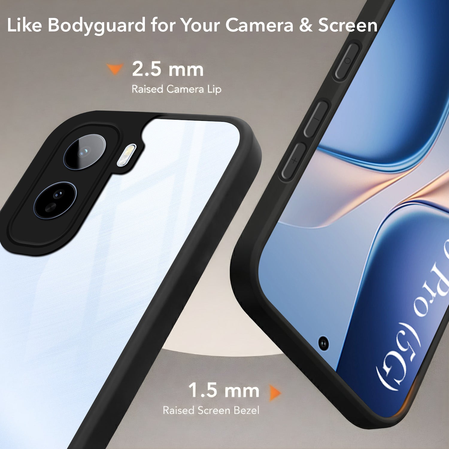 For Vivo T5 Pro 5G Back Cover Case (Built-in Stand | Lifetime Anti Yellow | Kickstand Shockproof | Camera Protection | MagSafe Compatible)