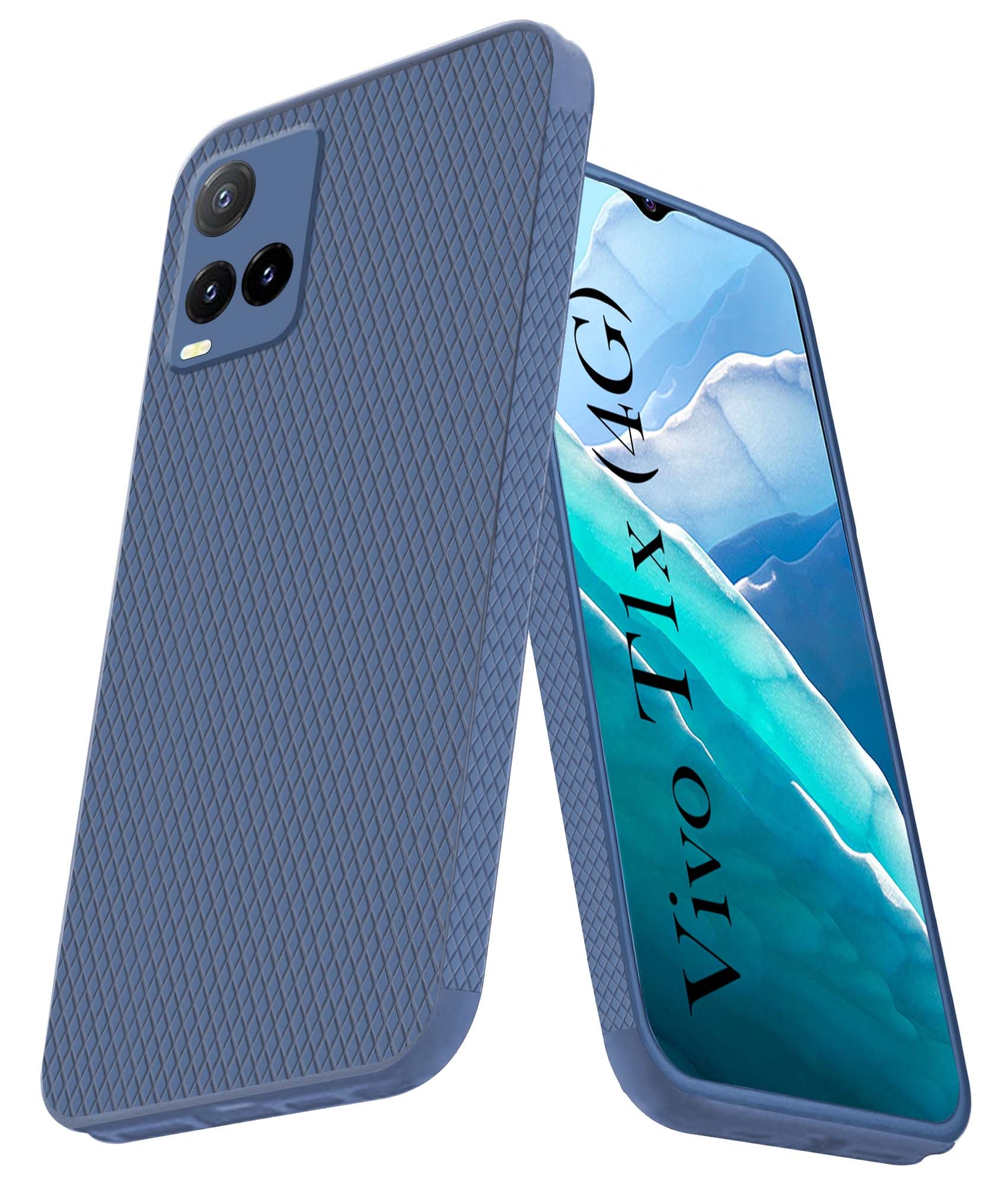 For Vivo T1x 4G  Back Cover Case (Liquid Silicone | Side Grip | Camera Protection)