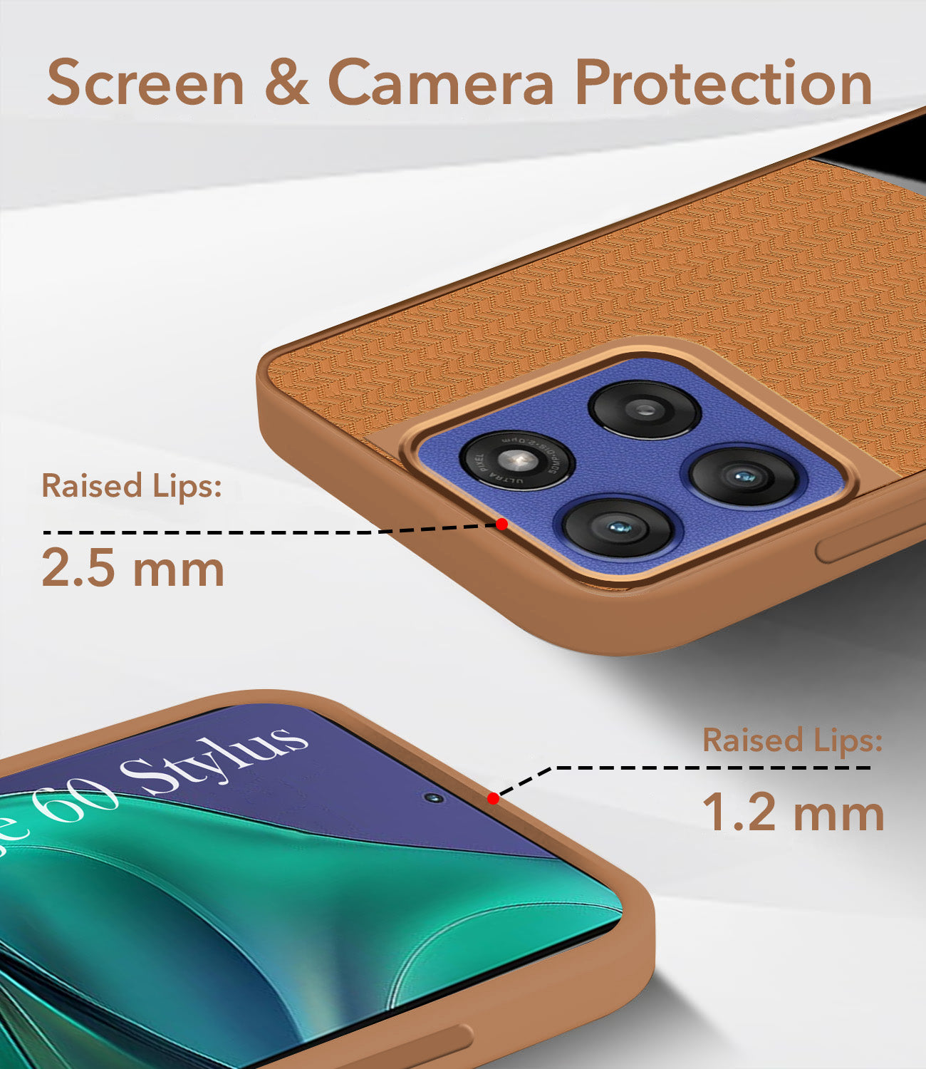 For Motorola Moto Edge 60 Stylus Silicone Finish Back Cover Case (Premium Minimalist Professional Feel | Camera Protection Bump)