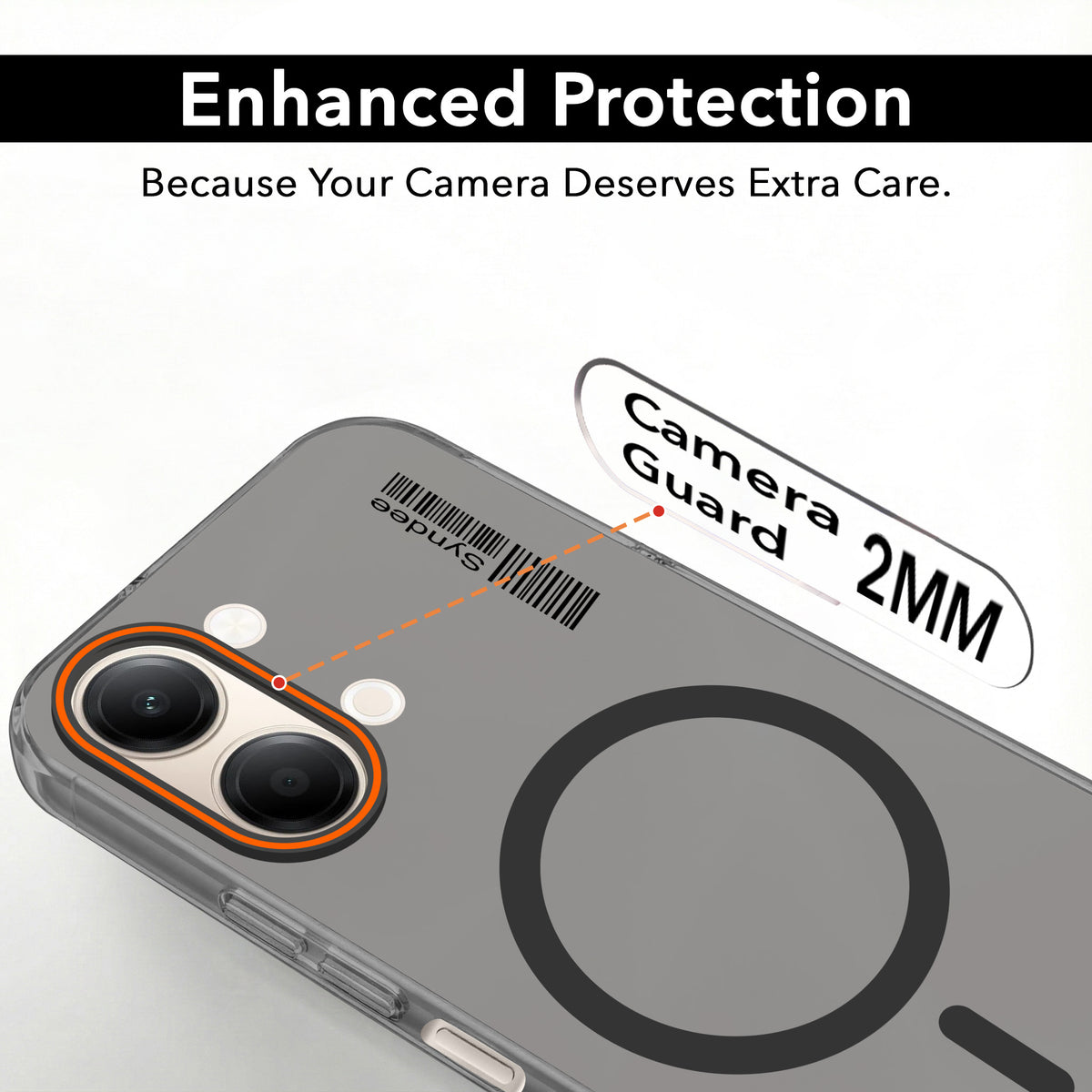 For Vivo Y05 4G | Vivo T5 Lite 5G Back Cover Case (Soft Touch | Camera Bump Protection | MagSafe Compatible | Matte Finish)