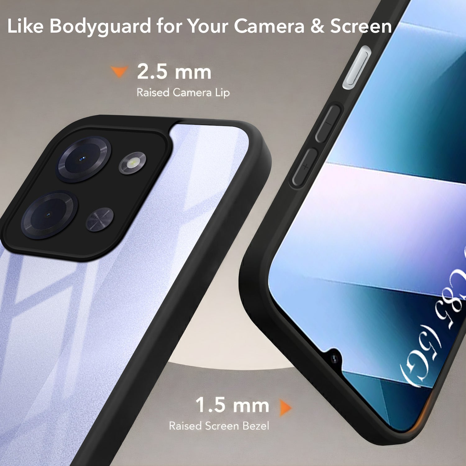 For Poco C85 5G Back Cover Case (Built-in Stand | Lifetime Anti Yellow | Kickstand Shockproof | Camera Protection | MagSafe Compatible)