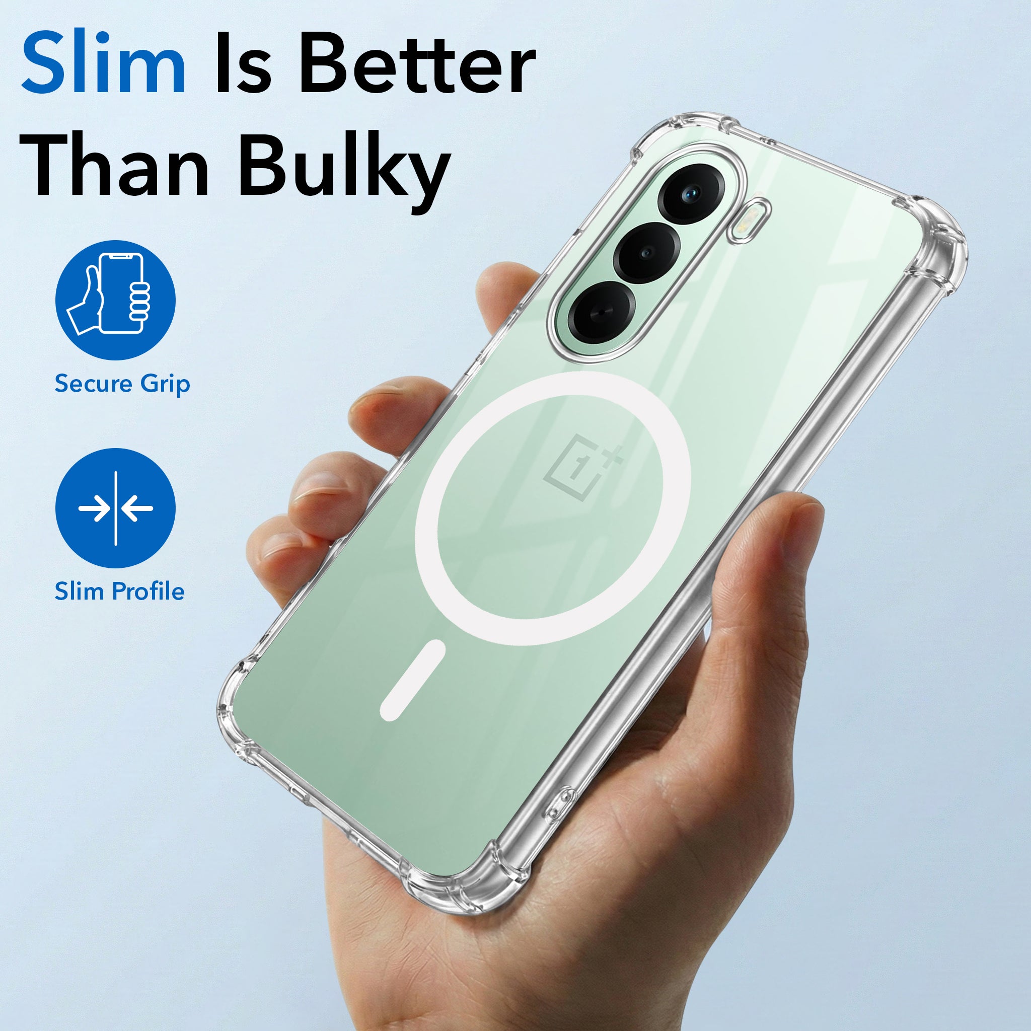 For OnePlus Nord CE 6 Lite Back Cover Shockproof Crystal-Clear (Magsafe Wireless Support | Drop & Camera Protection | Hard Polycarbonate)