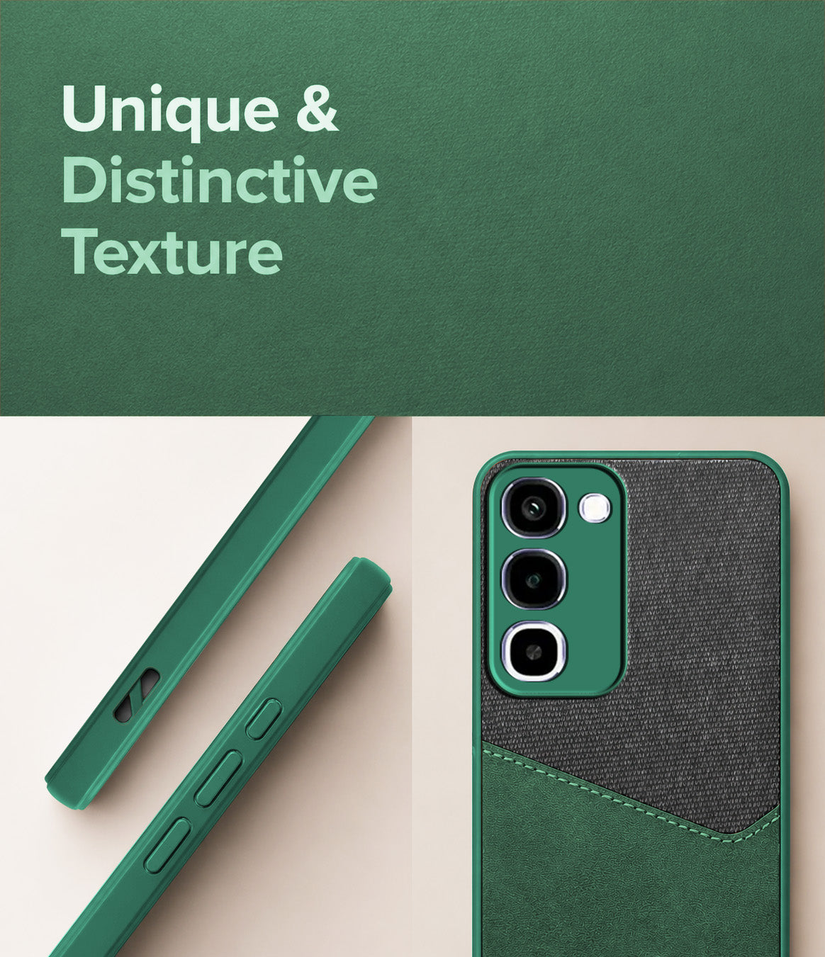 For Realme P4R 5G | Realme Narzo 100X 5G Back Cover Case (Dual PU Leather Stitch | Professional Minimalist | Soft and Flexible)