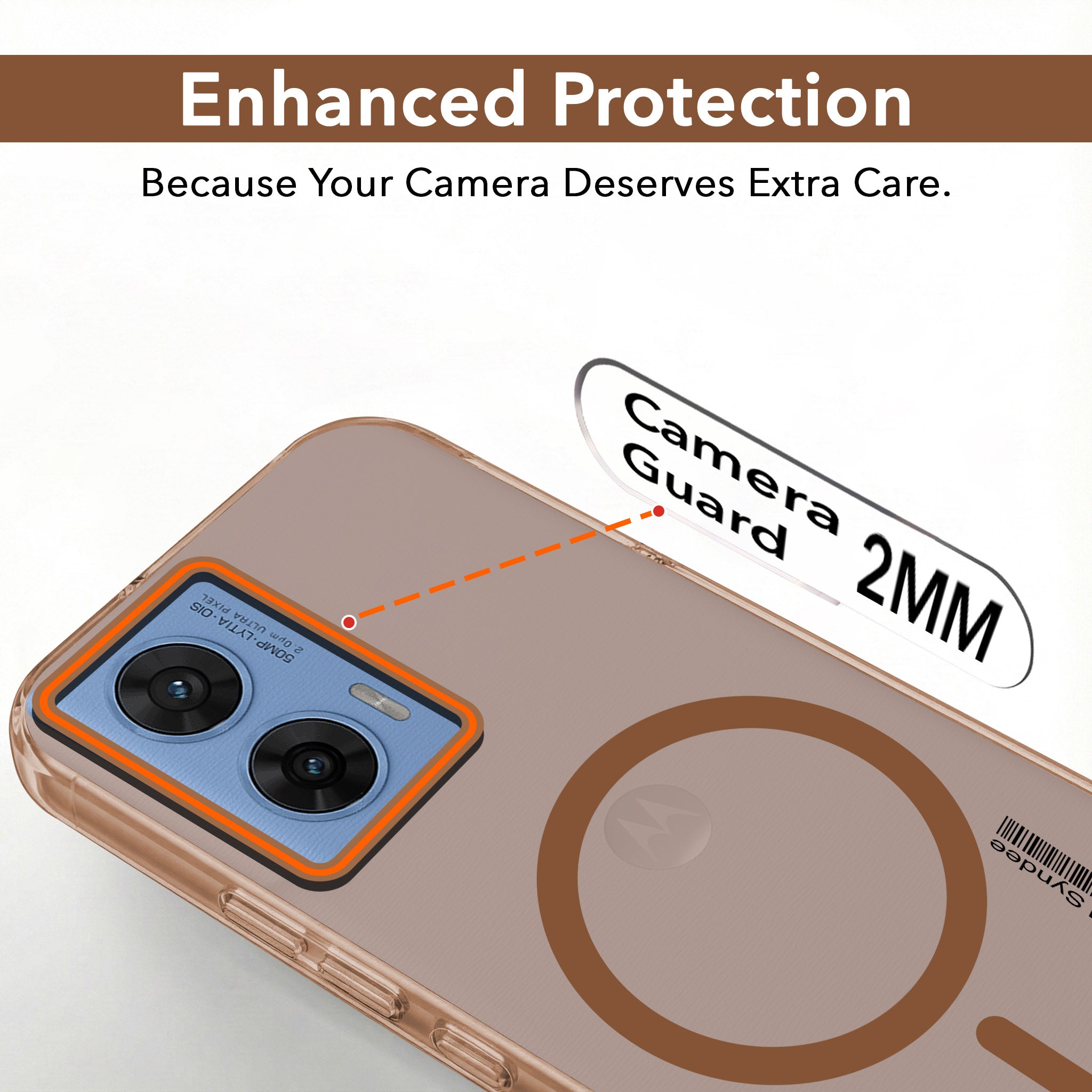 For Motorola Moto G96 Back Cover Case (Soft Touch | Camera Bump Protection | MagSafe Compatible | Matte Finish)