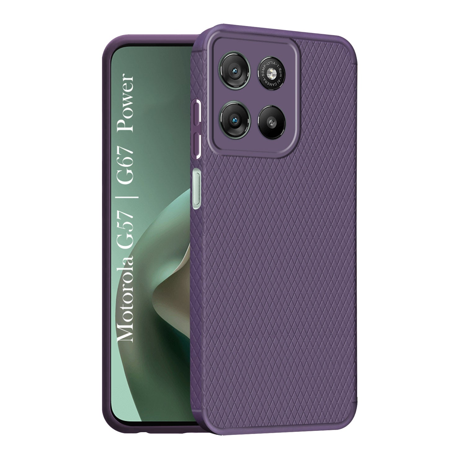 For Motorola Moto G67 Power | G57 Power Back Cover Case Liquid Silicone (Camera Protection | Side Grip Texture | Soft and Flexible)