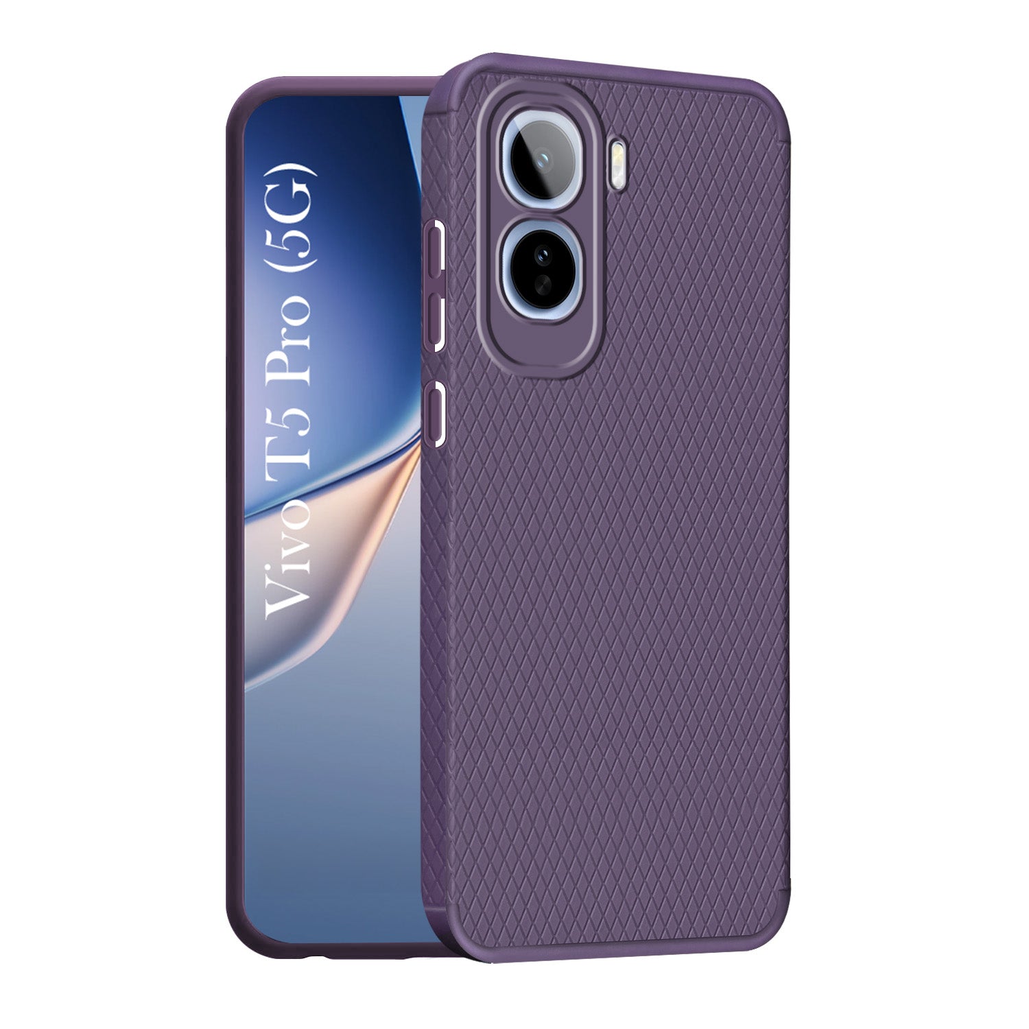 For Vivo T5 Pro 5G Back Cover Case Liquid Silicone (Camera Protection | Side Grip Texture | Soft and Flexible)