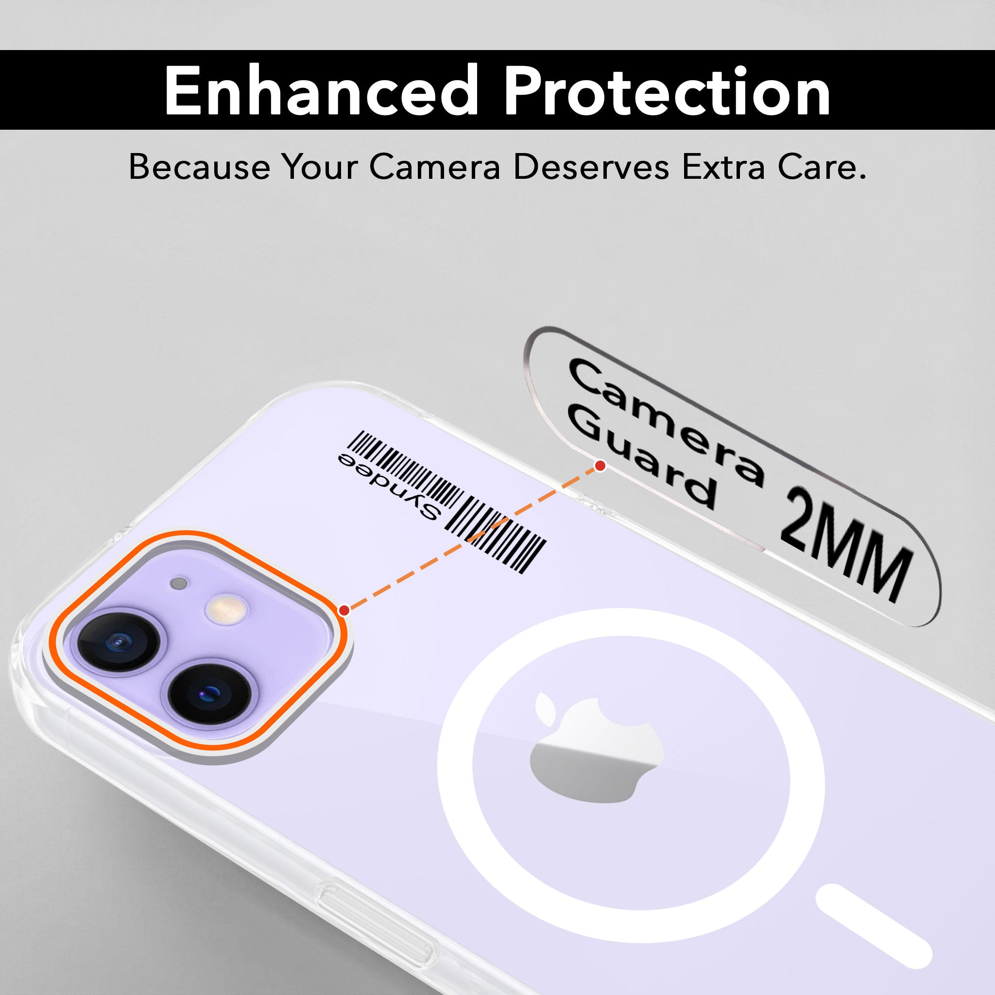 For Apple iPhone 12 Back Cover Case (Soft Touch | Camera Bump Protection | MagSafe Compatible | Matte Finish)