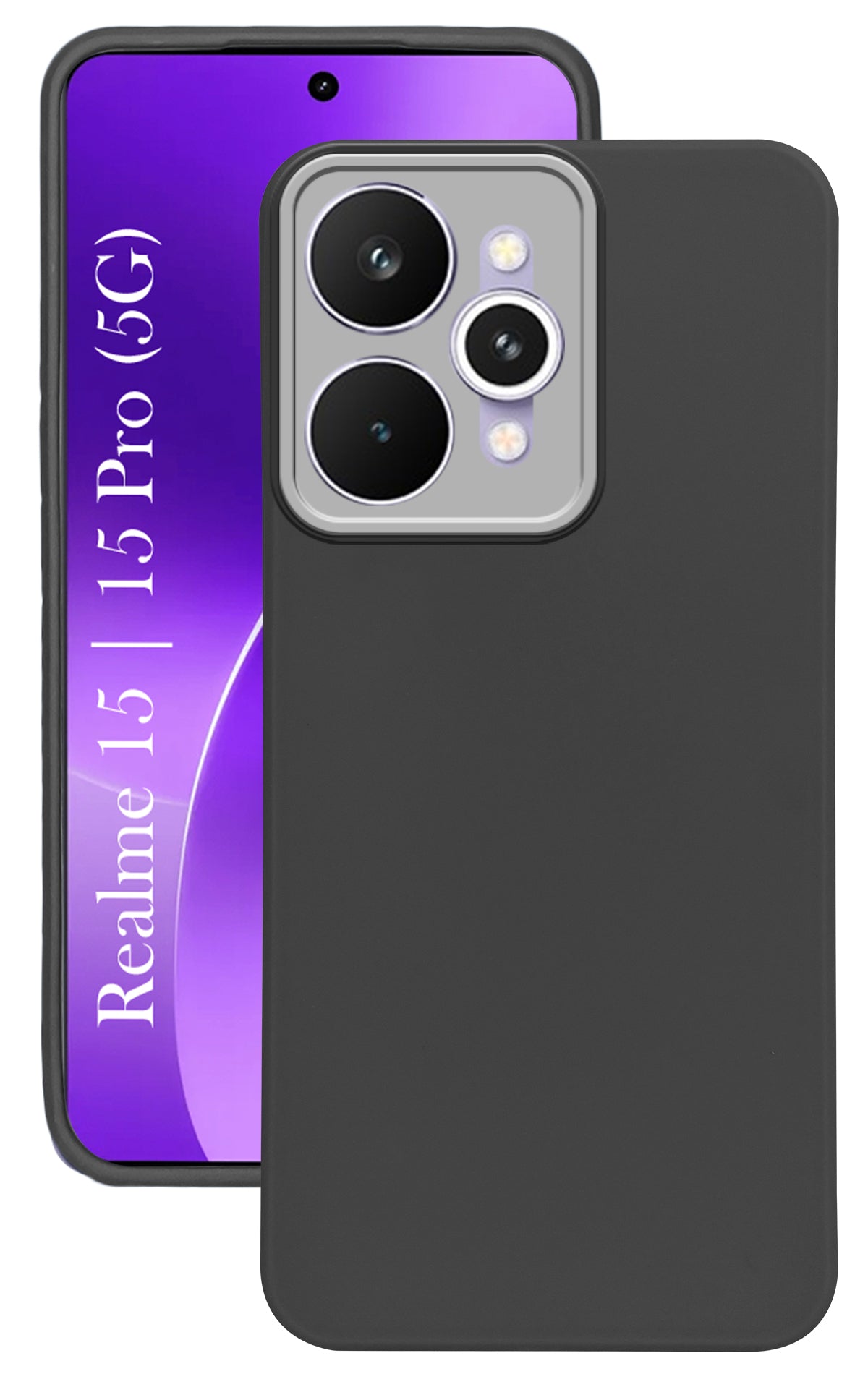 For Realme 15 / Realme 15 Pro Back Cover Case ( Dual Color Matte Finish | Full Camera Protection | Sleek and Professional)