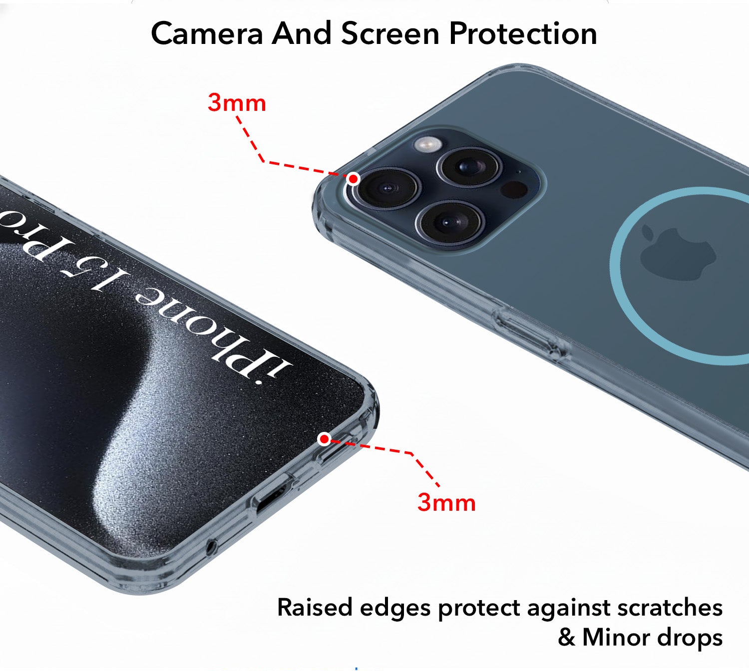 For Apple iPhone 15 Pro Max Back Cover Case Silicone (Slim Paper Thin | Camera Protection Bump | Minimalist Professional | Soft Flexible)