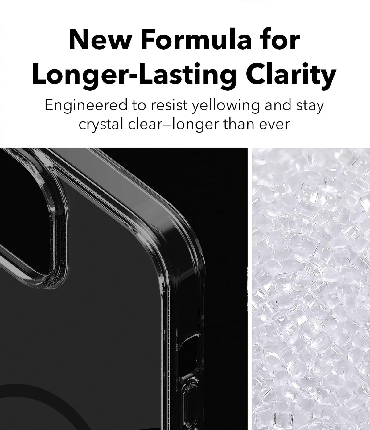 For iPhone 17 Pro Back Cover Case Crystal Anti Yellow (MagSafe Wireless Charging Support |Camera Protection Bump)