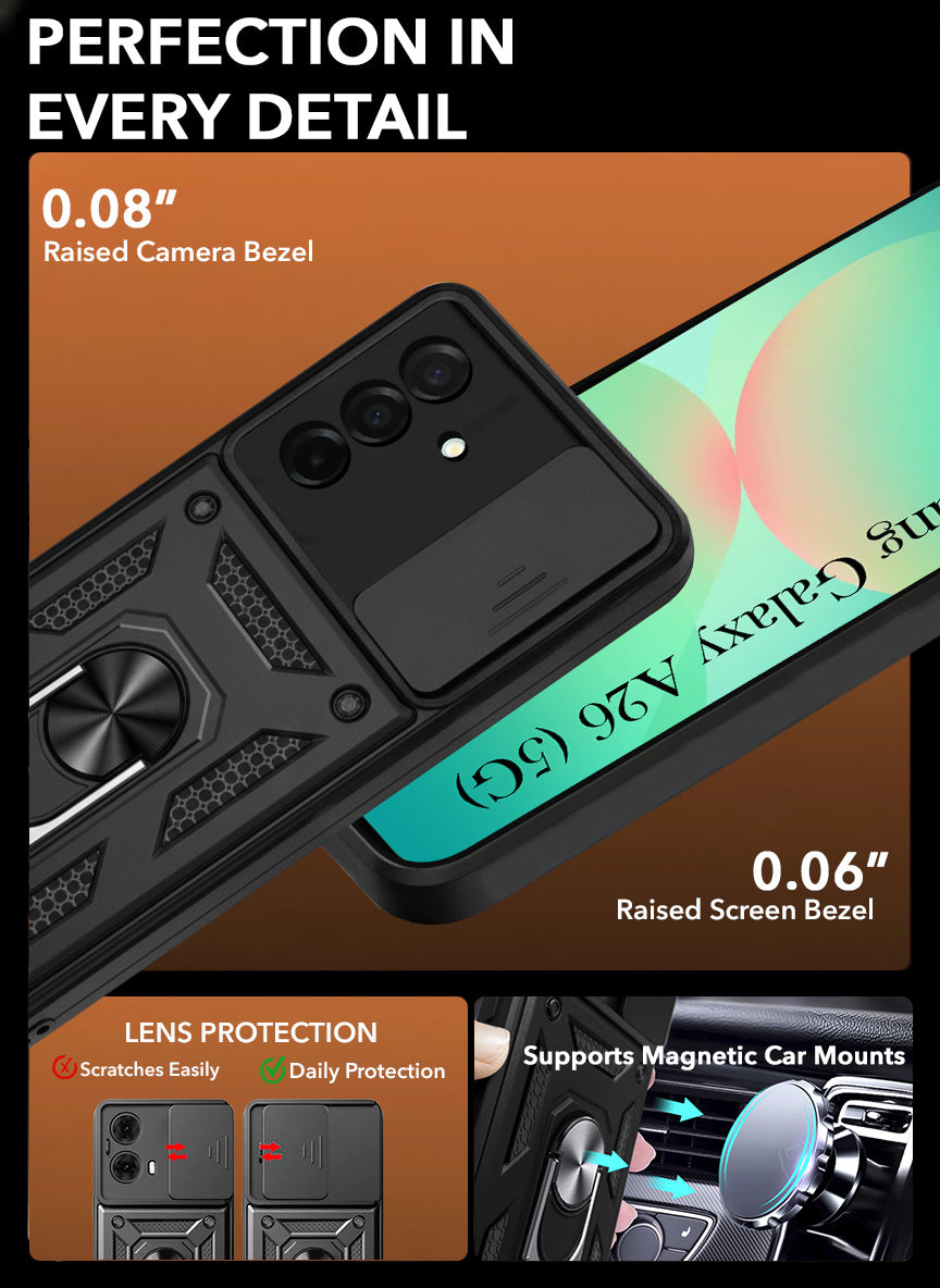 For Samsung Galaxy A26 5G Back Cover Case (Hybrid Dual Armor Polycarbonate)