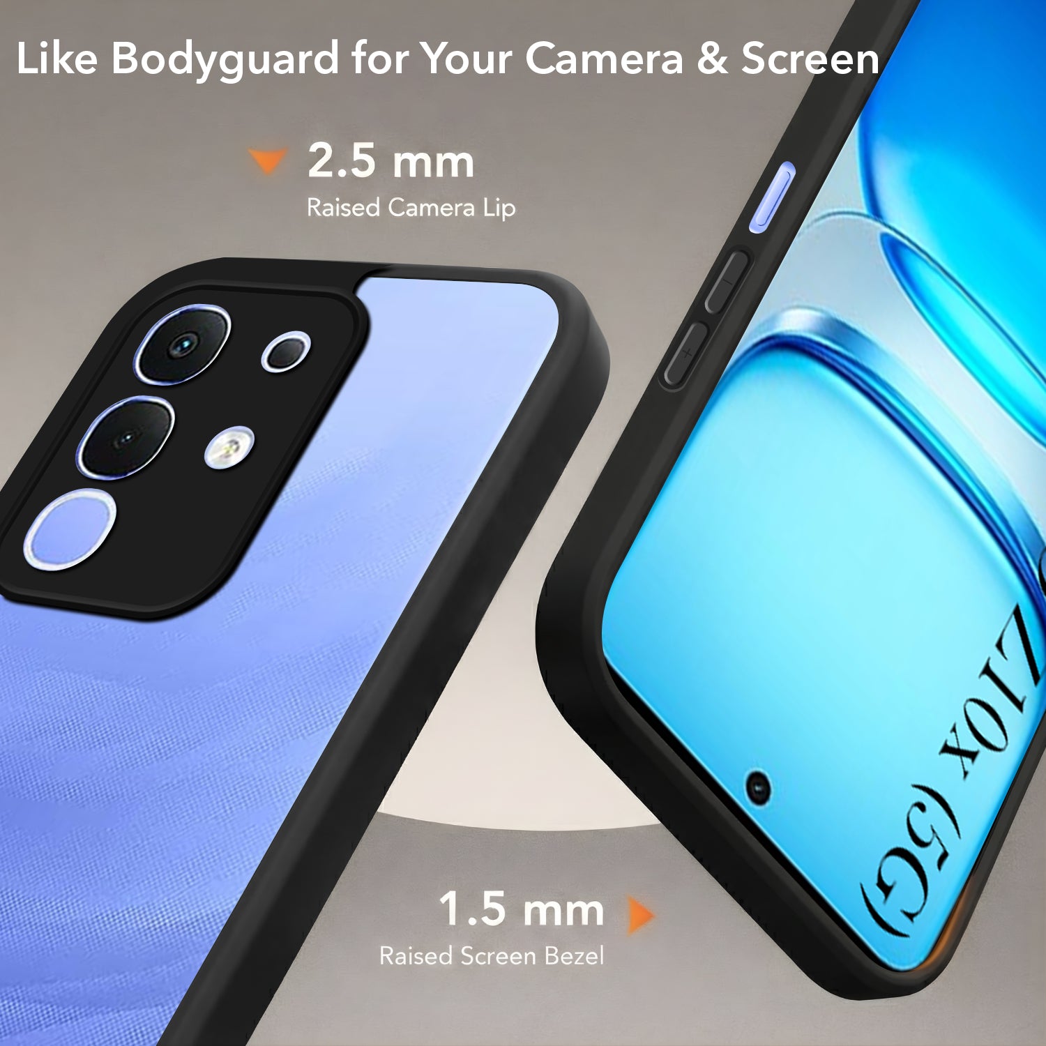 For Vivo iQOO Z10x Back Cover Case (Built-in Stand | Lifetime Anti Yellow | Kickstand Shockproof | Camera Protection | MagSafe Compatible)