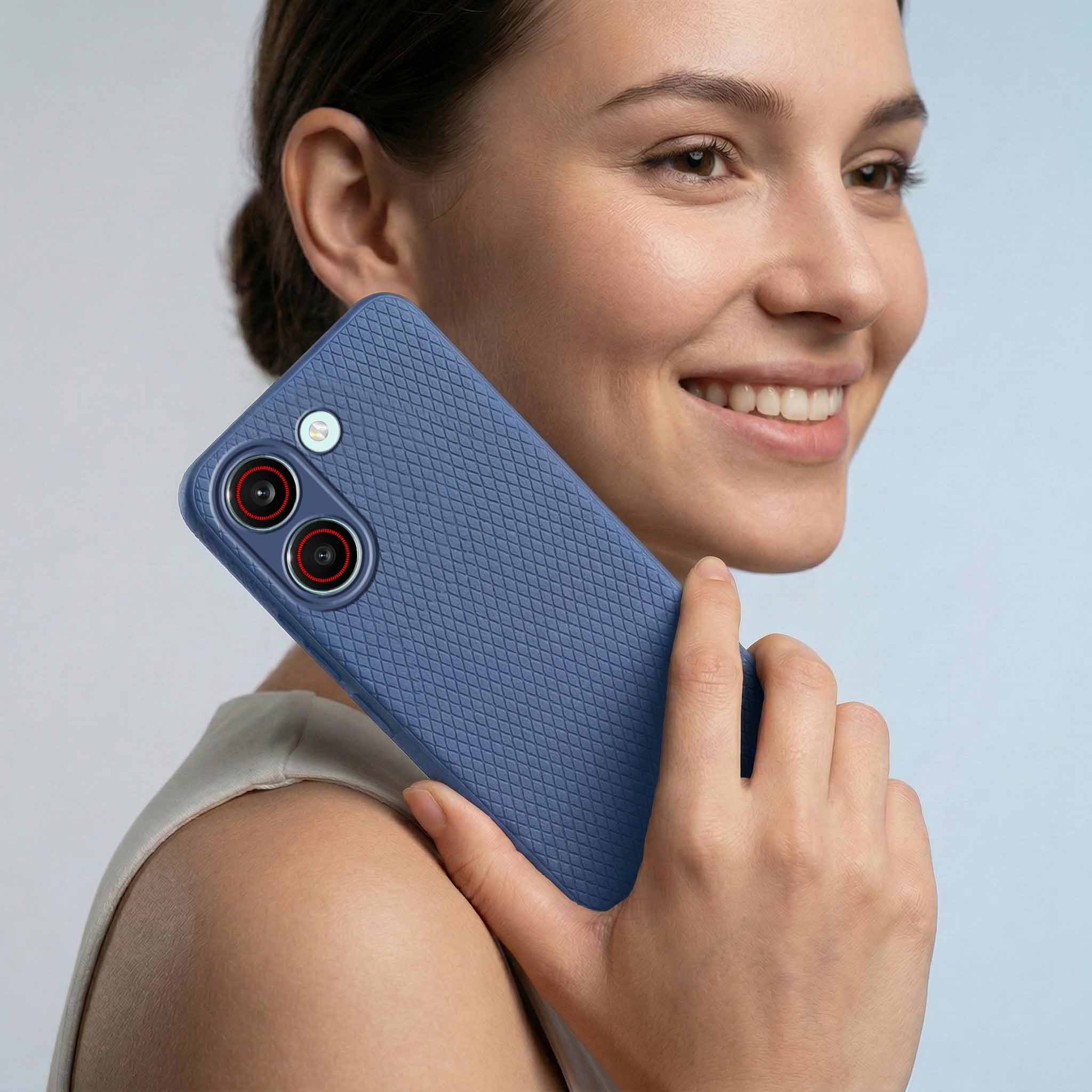 For Redmi Turbo 5 Combo with Back Cover and 9H Tempered Glass (Liquid Silicone | Camera Protection | Oleophobic Coating Screen Glass)