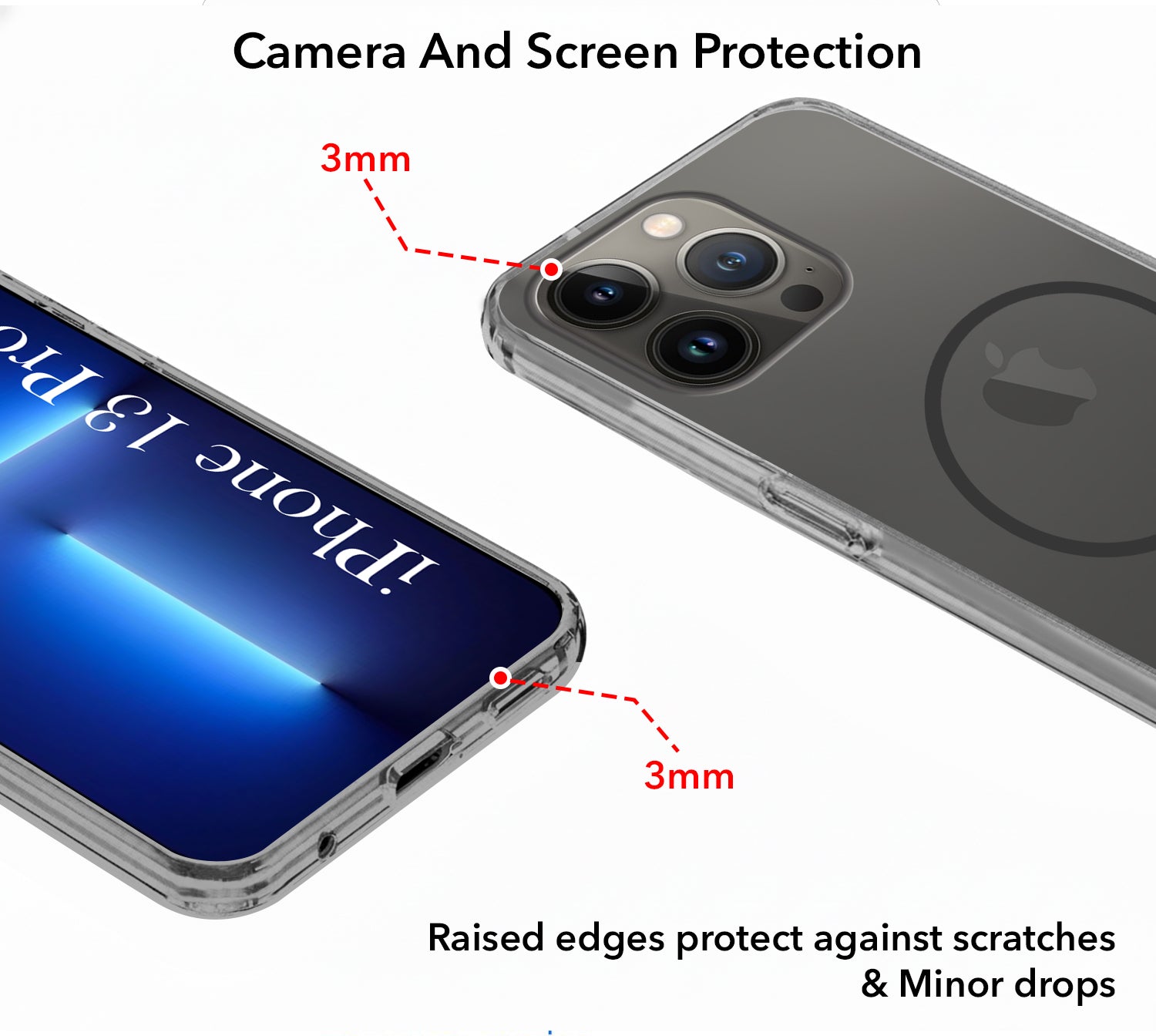 For Apple iPhone 13 Pro Max Back Cover Case Silicone (Slim Paper Thin | Camera Protection Bump | Minimalist Professional | Soft Flexible)