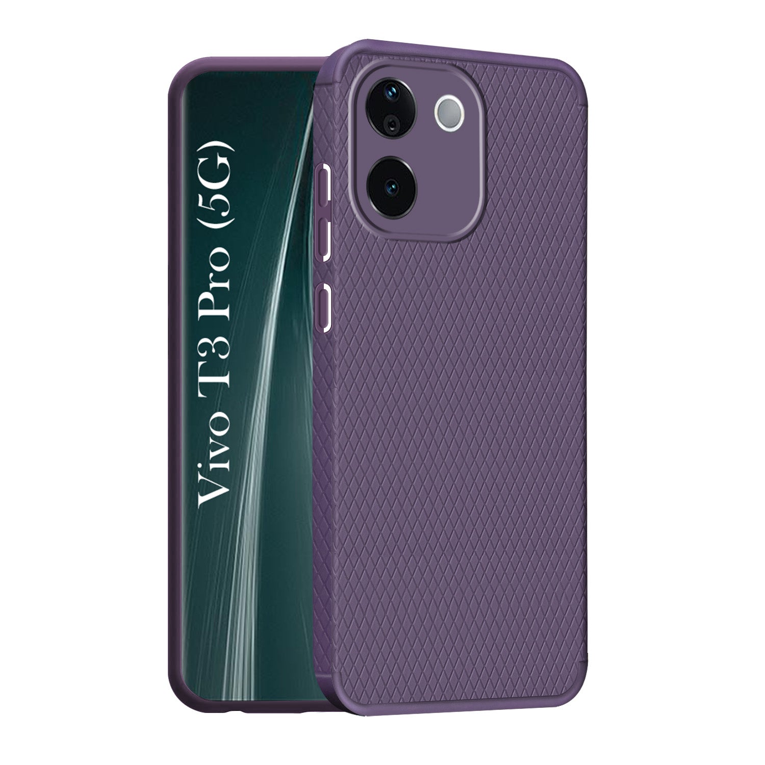 For Vivo T3 Pro Back Cover Case (Liquid Silicone | Side Grip | Camera Protection)