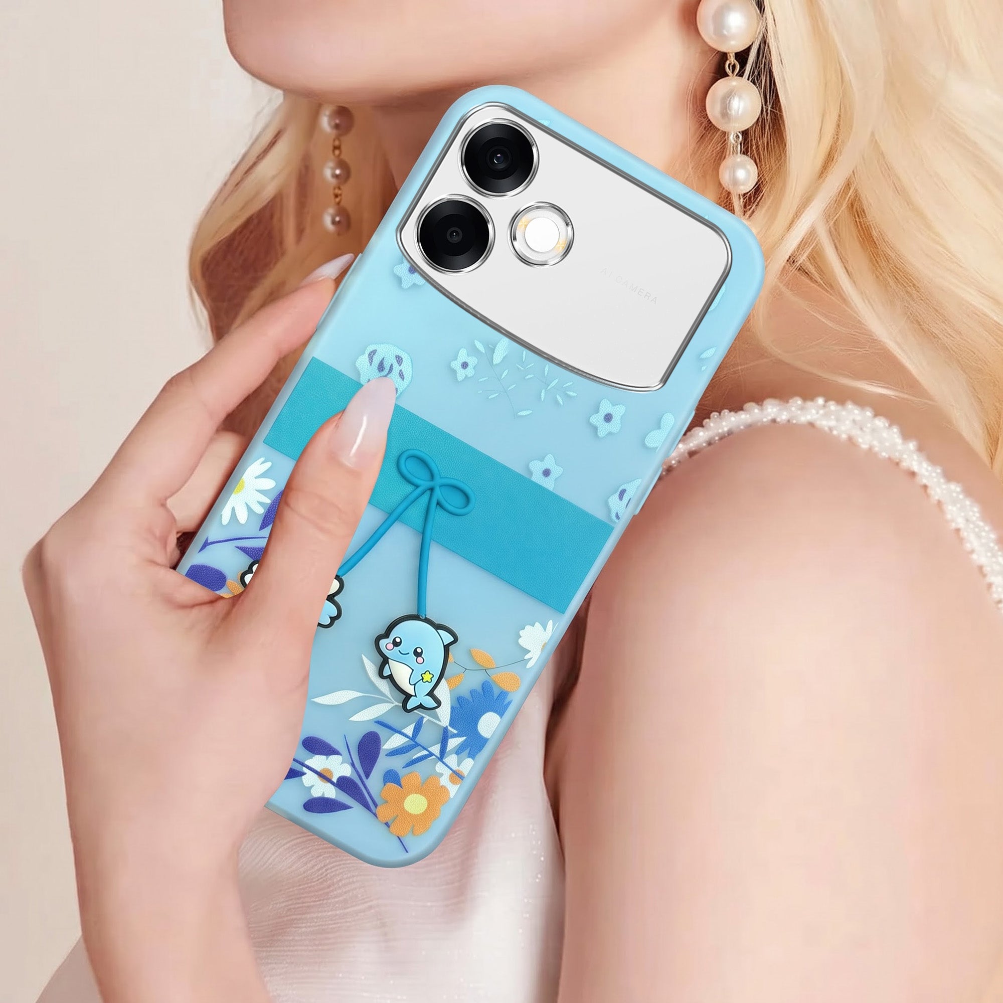 For Oppo F33 Pro 5G Back Cover Case (3D Cute Cartoons | Hard Back Side Soft | Matte Premium Finish | HD Printing)