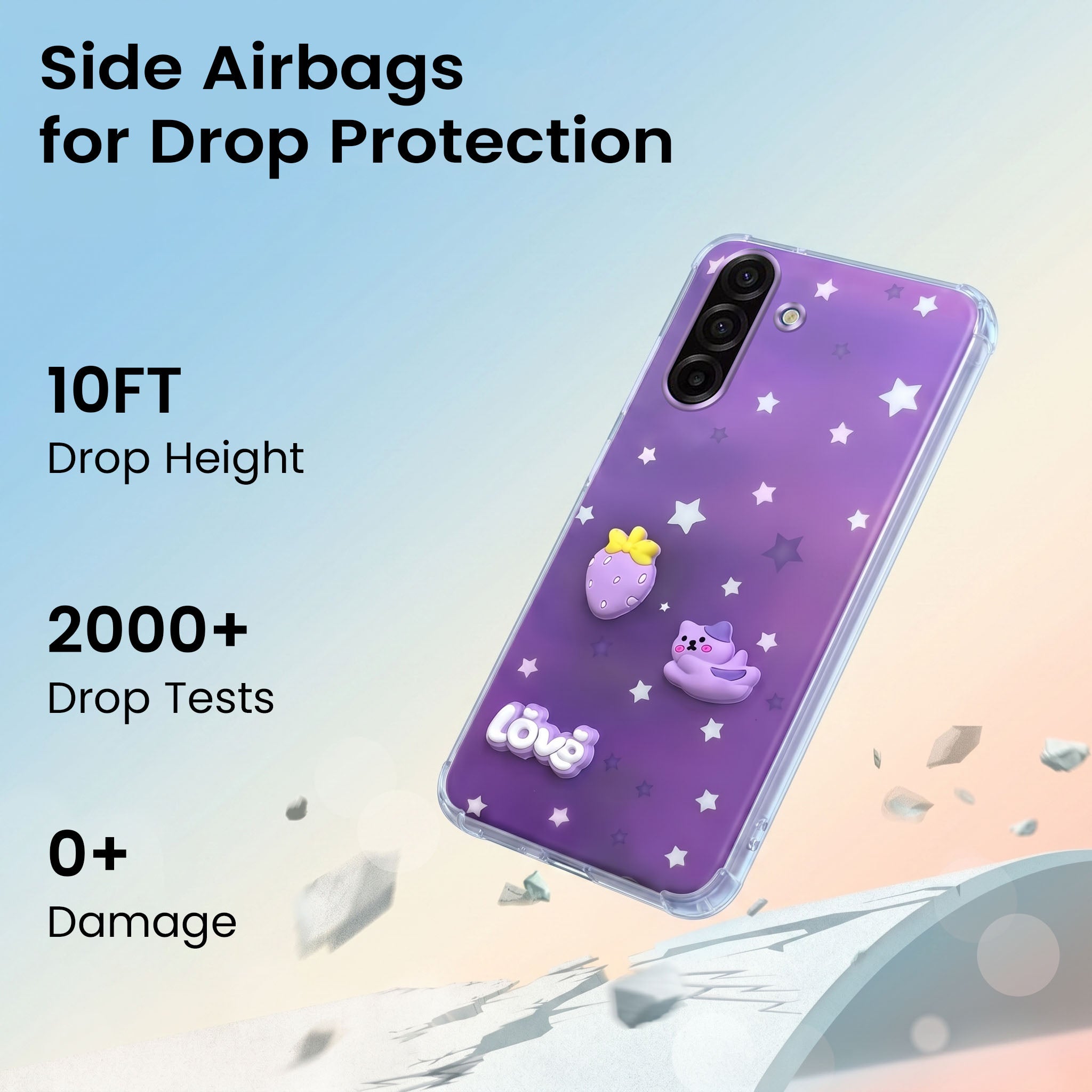 For Samsung Galaxy A17 | Samsung F17 | Samsung M17 5G Back Cover Case (3D Cute Cartoons | Hard Back Side Soft | Matte Premium Finish | HD Printing)