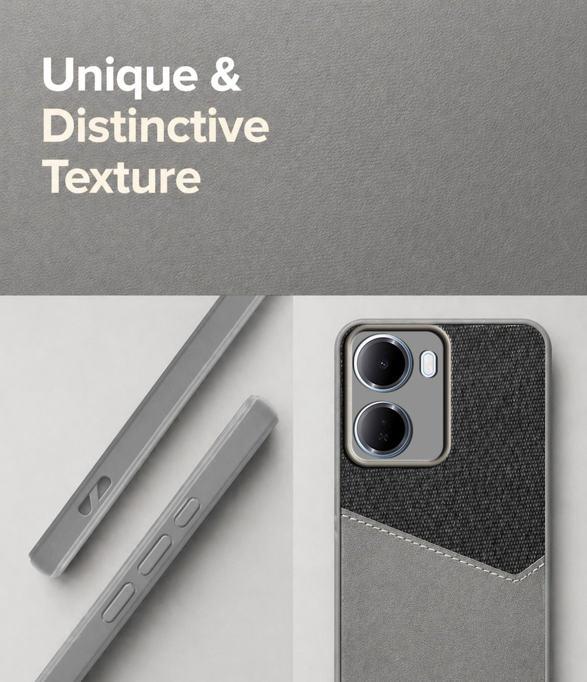 For Redmi 15A 5G Back Cover Case (Dual PU Leather Stitch | Professional Minimalist | Soft and Flexible)