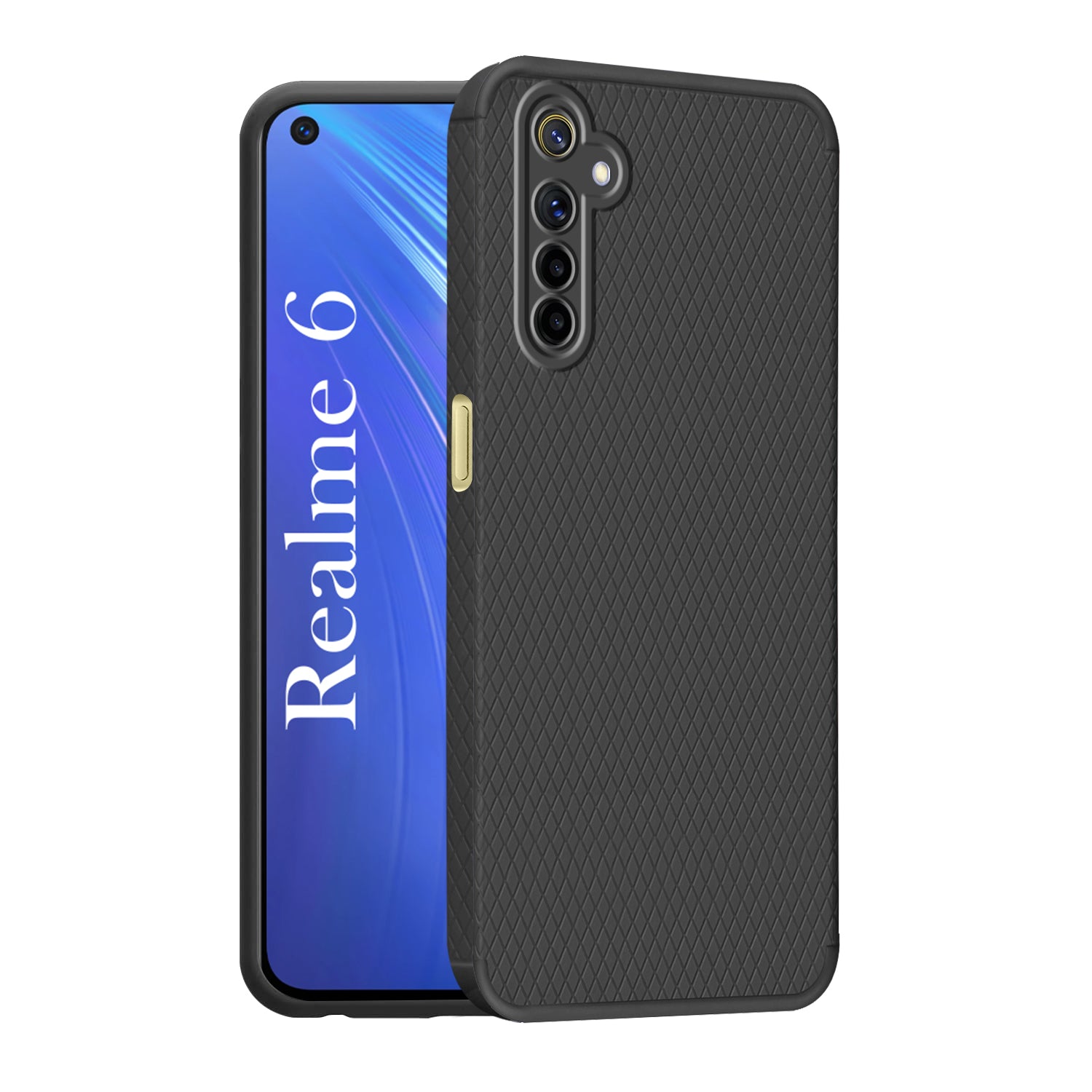 For Realme 6 Back Cover Case Liquid Silicone (Camera Protection | Side Grip Texture | Soft and Flexible)
