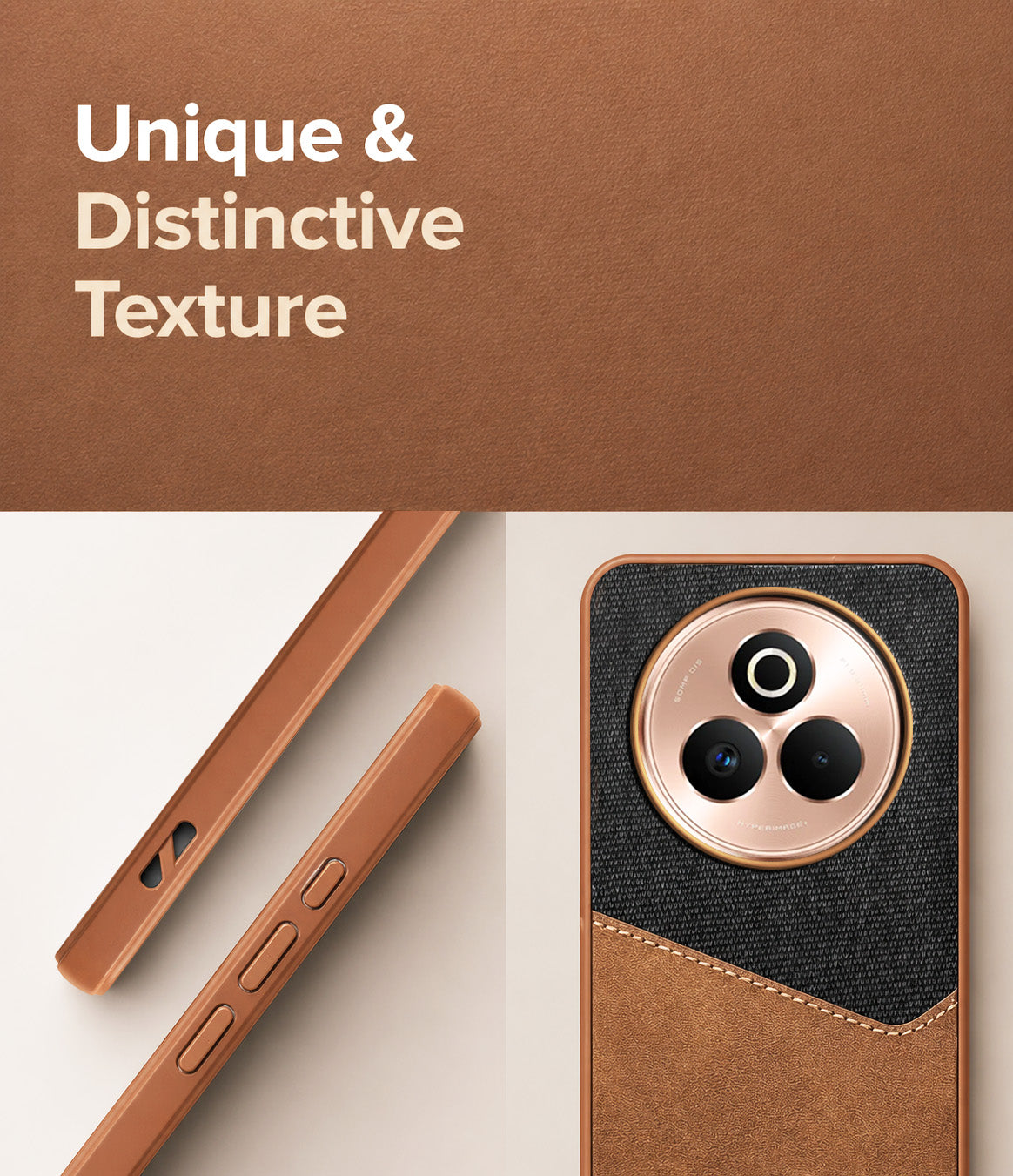 For Realme P3 Pro Back Cover Case (Dual PU Leather Stitch | Professional Minimalist | Soft and Flexible)