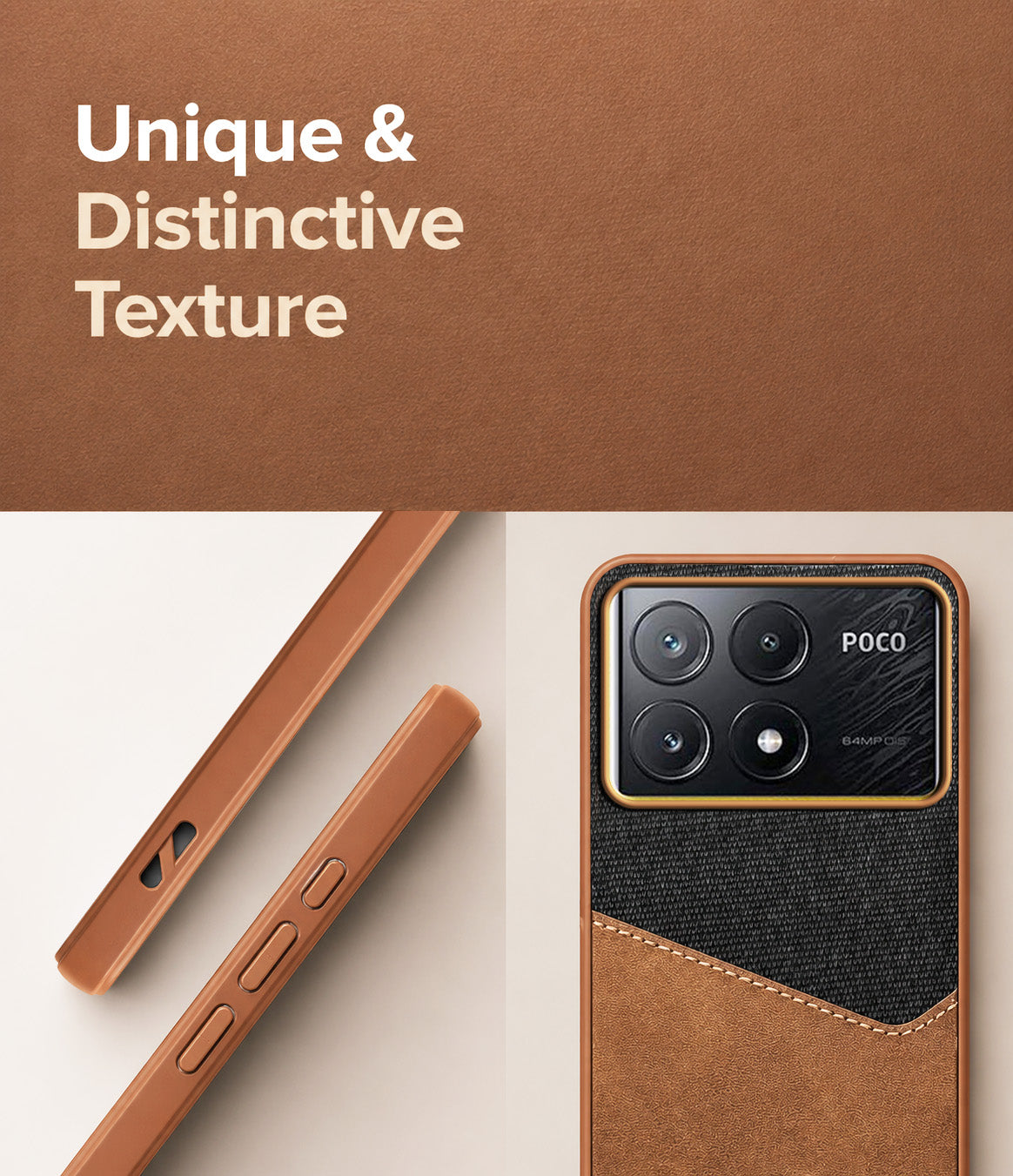 For Poco X6 Pro 5G Back Cover Case (Dual PU Leather Stitch | Professional Minimalist | Soft and Flexible)