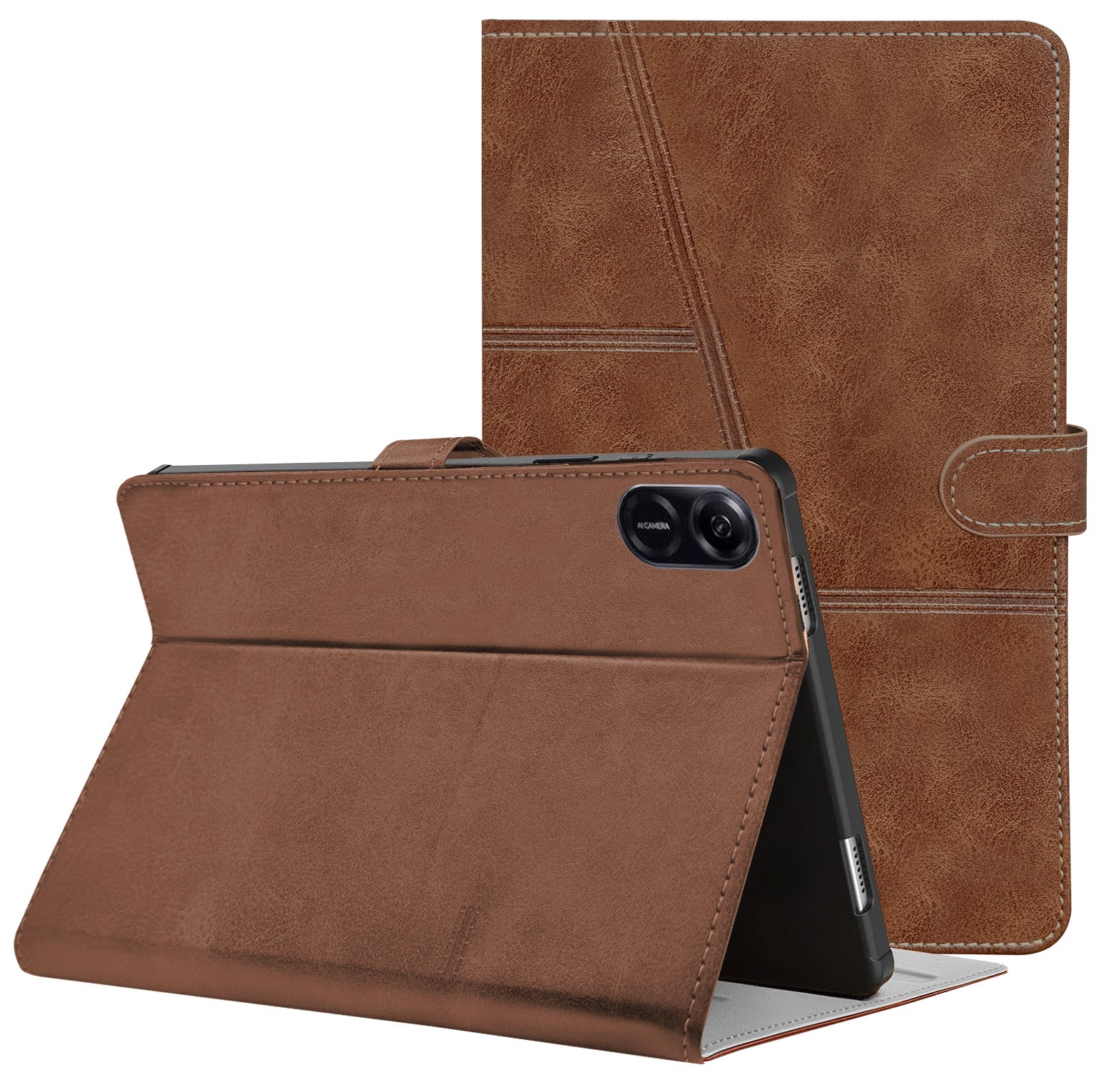 For Honor Pad X9 11.5 Inch Flip Cover Folio Case (PU Leather | Multi-Angle Smart Stand | Card Storage Slots | Silicone Back Pouch)