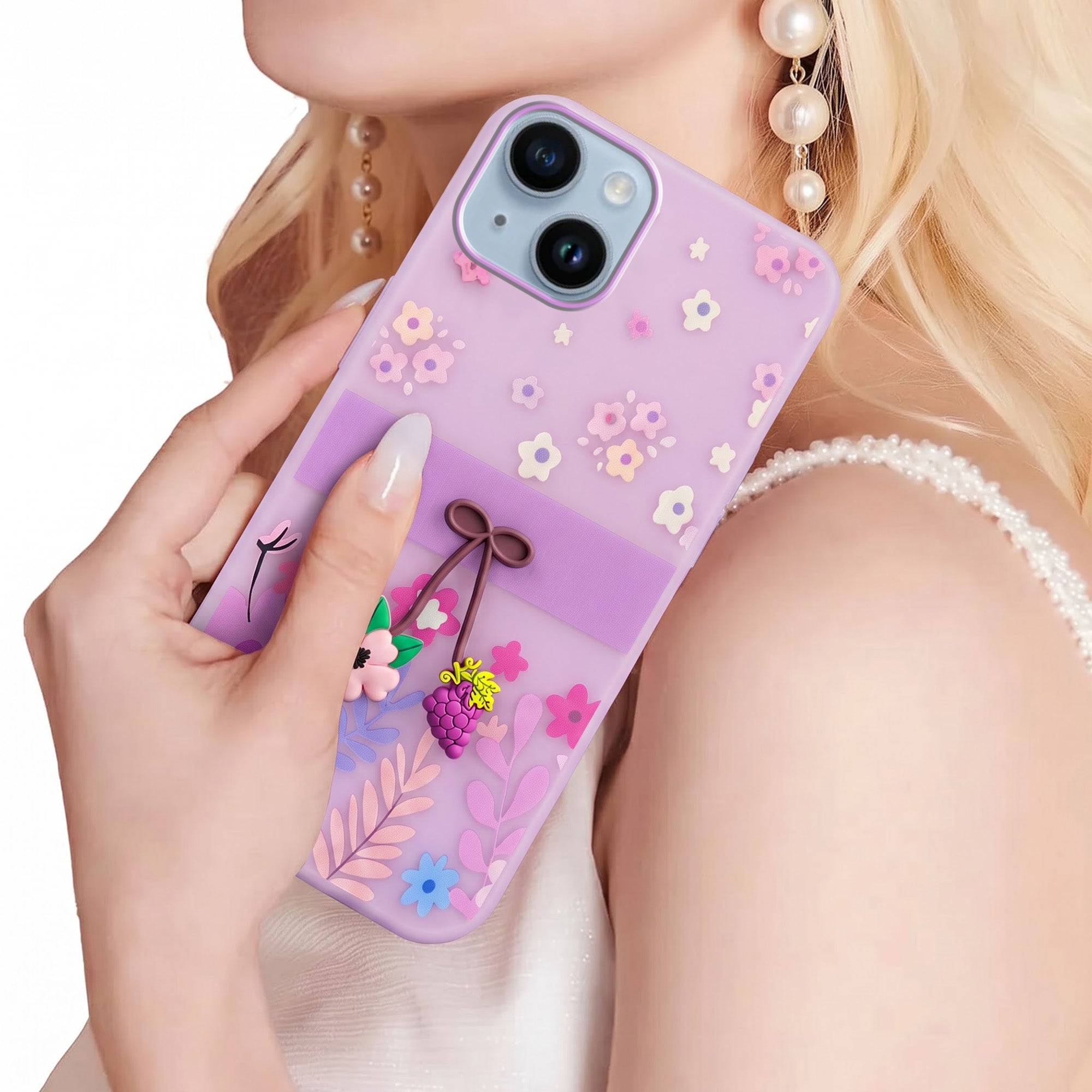 For Apple iPhone 14 Back Cover Case (3D Cute Cartoons | Hard Back Side Soft | Matte Premium Finish | HD Printing)