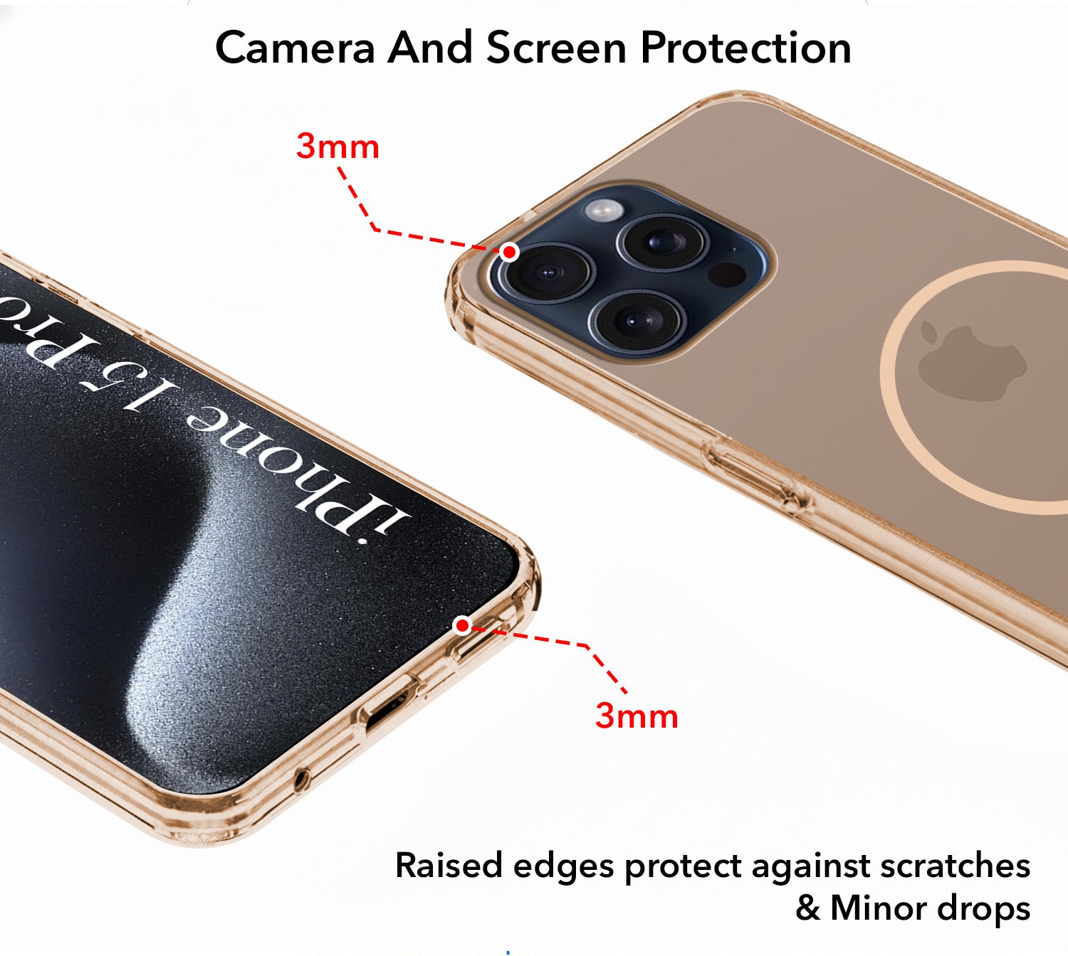 For Apple iPhone 15 Pro Max Back Cover Case Silicone (Slim Paper Thin | Camera Protection Bump | Minimalist Professional | Soft Flexible)