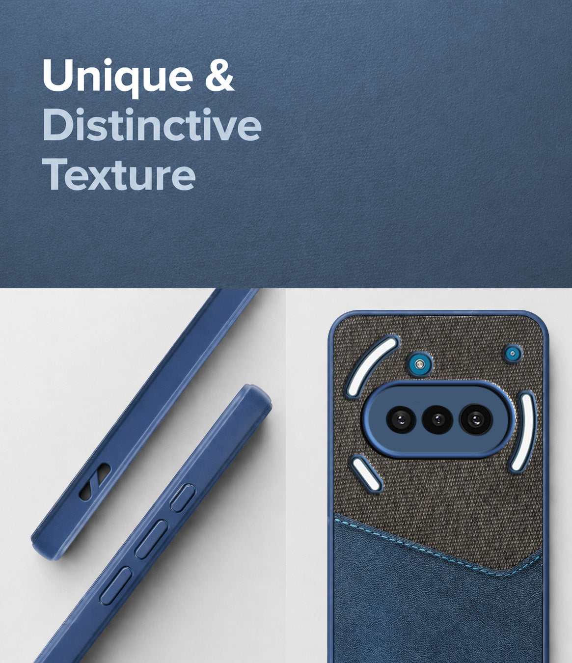 For Nothing Phone 3A Back Cover Case (Dual PU Leather Stitch | Professional Minimalist | Soft and Flexible)