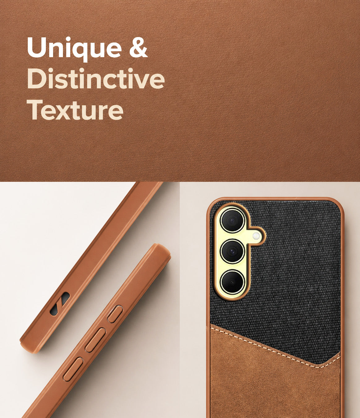 For Samsung Galaxy A35 Back Cover Case (Dual PU Leather Stitch | Professional Minimalist | Soft and Flexible)