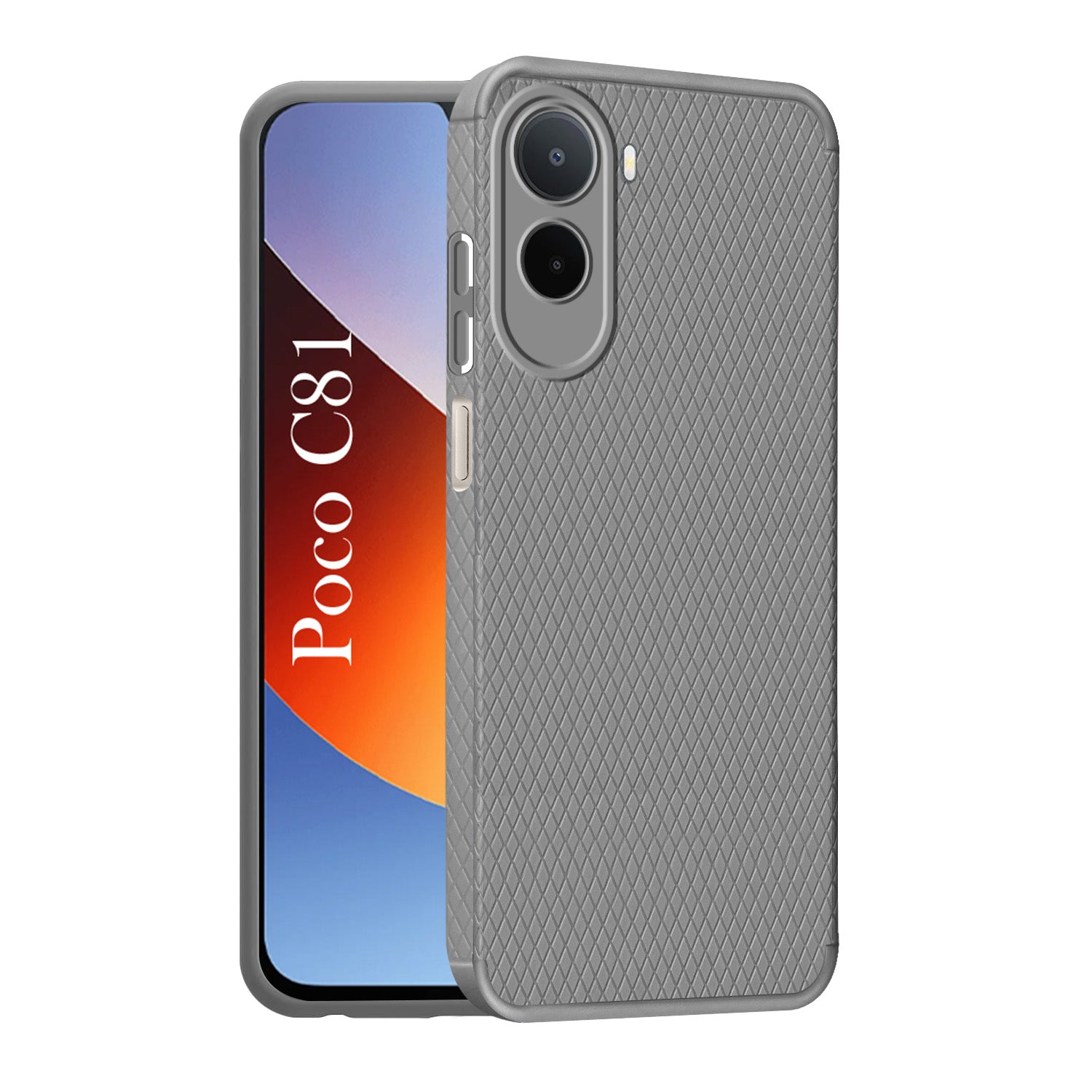 For Poco C81 5G Back Cover Case Liquid Silicone (Camera Protection | Side Grip Texture | Soft and Flexible)