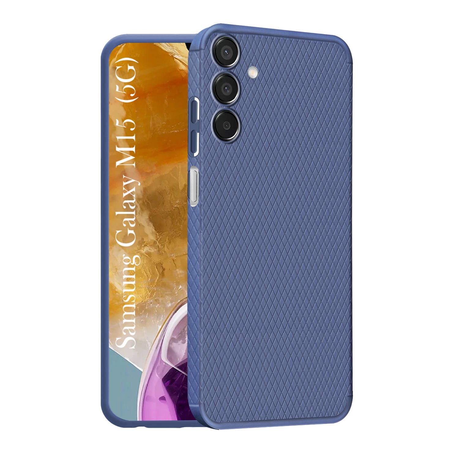 For Samsung Galaxy M15 5G Back Cover Case (Liquid Silicone | Side Grip | Camera Protection)