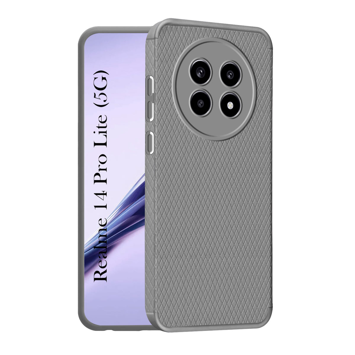 For Realme 14 Pro Lite Back Cover Case (Liquid Silicone | Side Grip | Camera Protection)