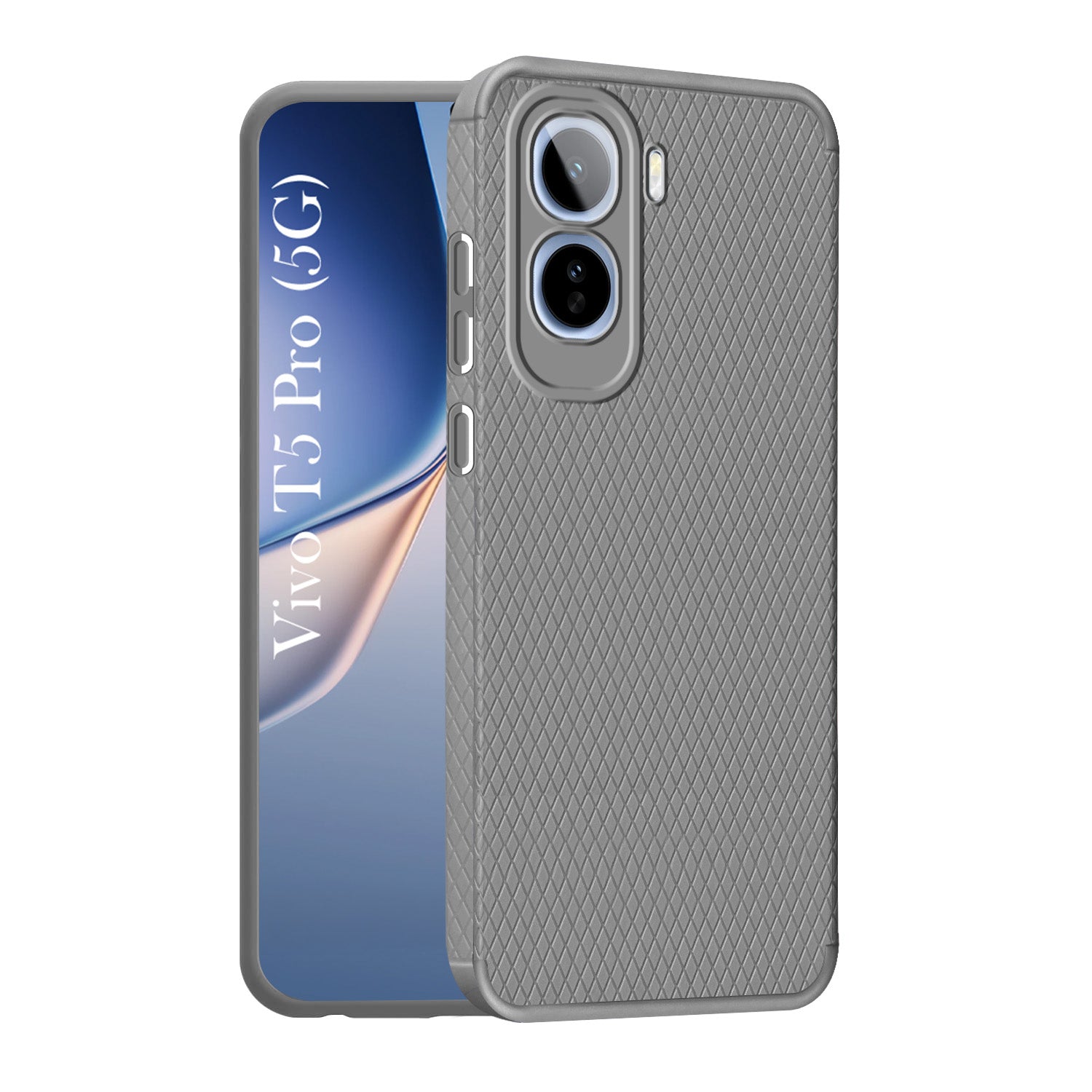 For Vivo T5 Pro 5G Back Cover Case Liquid Silicone (Camera Protection | Side Grip Texture | Soft and Flexible)