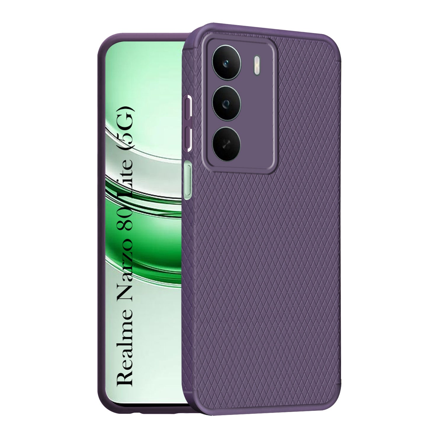 For Realme Narzo 80 Lite 5G Back Cover Case (Liquid Silicone | Side Grip | Camera Protection)