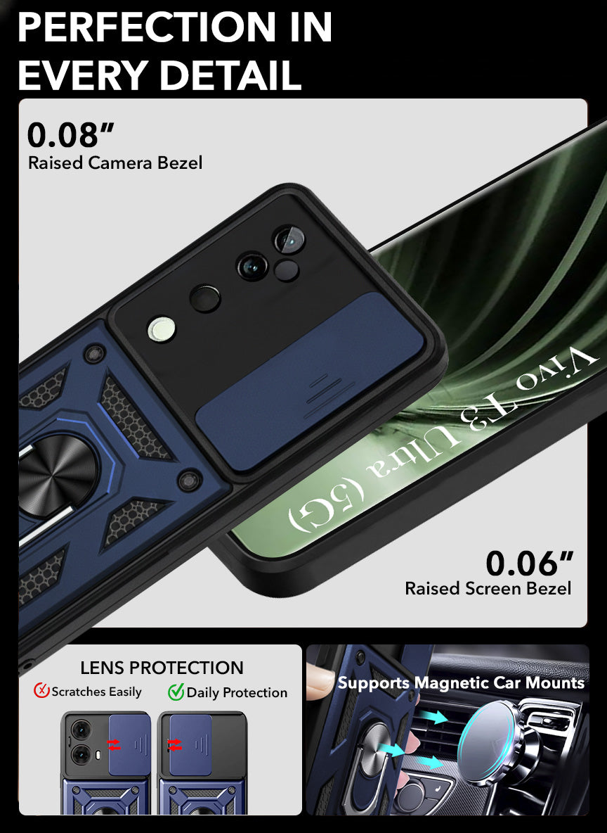 For Vivo T3 Ultra Back Cover Case (Hybrid Dual Armor Polycarbonate)