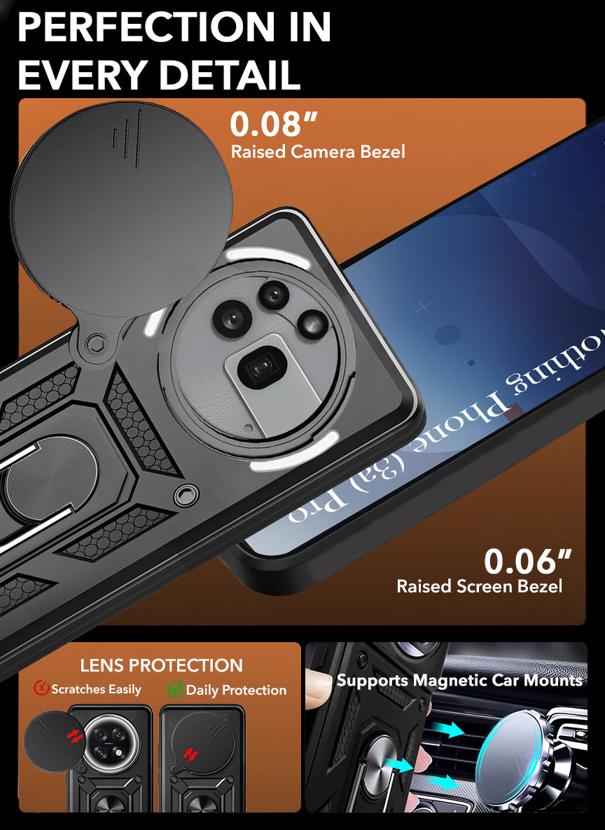 For Nothing Phone 3A Pro 5G Back Cover Case (Hybrid Dual Armor Polycarbonate)
