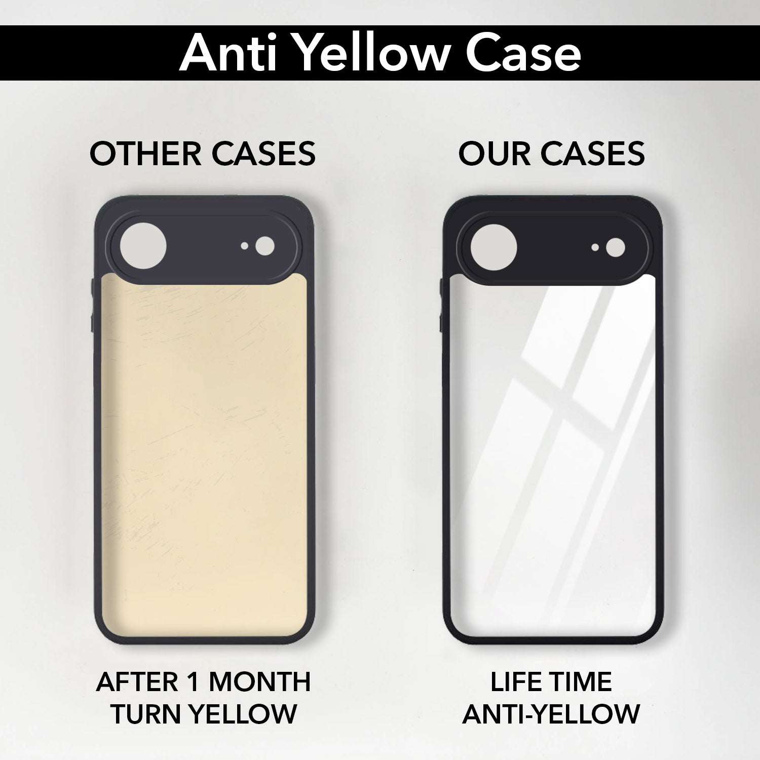 For Apple iPhone 17 Air Combo with Back Cover and 9H Tempered Glass (Lifetime Anti-Yellow | Crystal Clear Shockproof | Oleophobic Coating Screen Glass)