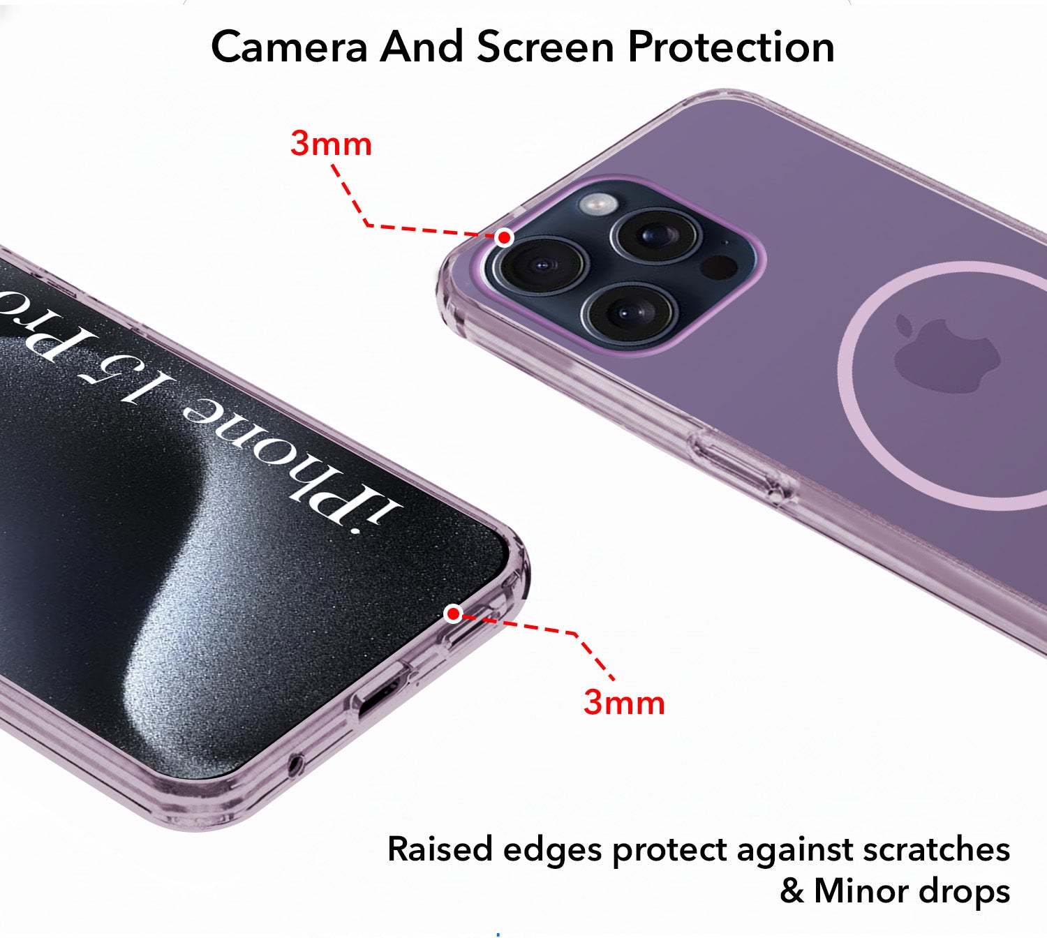 For Apple iPhone 15 Pro Max Back Cover Case Silicone (Slim Paper Thin | Camera Protection Bump | Minimalist Professional | Soft Flexible)