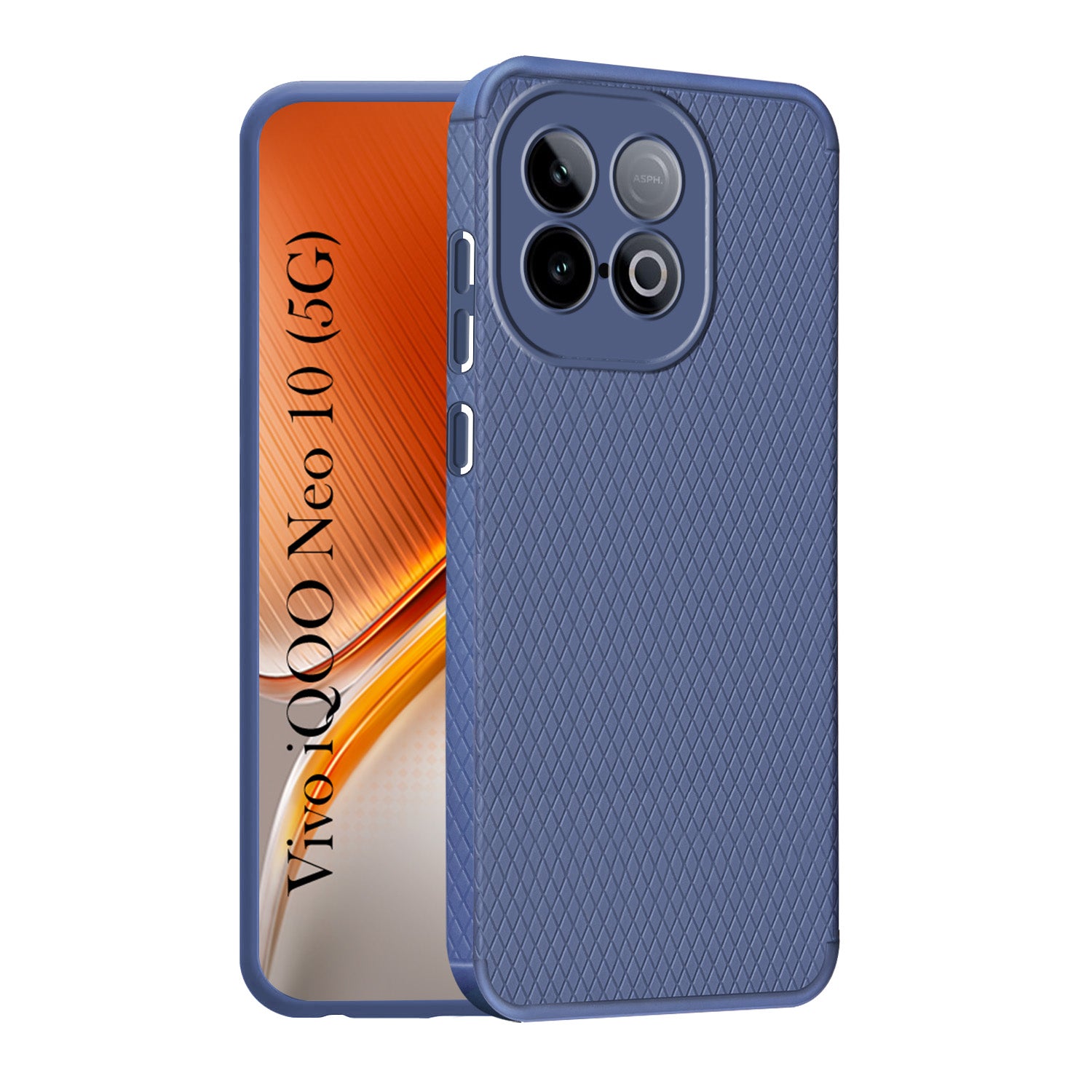 For Vivo iQOO Neo 10 Liquid Silicone Back Cover Case (Camera Protection | Side Grip Texture | Soft and Flexible)