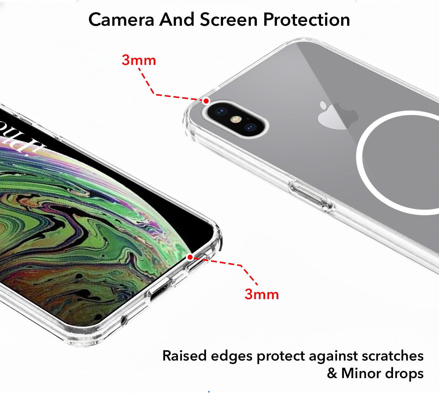 For Apple iPhone Xs Back Cover Case Silicone (Slim Paper Thin | Camera Protection Bump | Minimalist Professional | Soft Flexible)