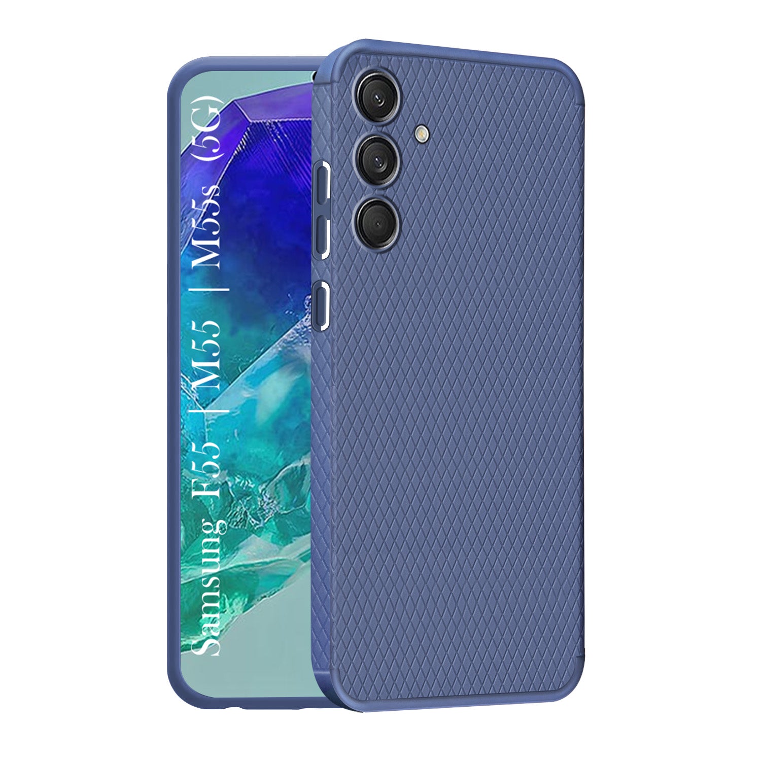 For Samsung Galaxy F55 5G | M55 5G | M55s Back Cover Case (Liquid Silicone | Side Grip | Camera Protection)